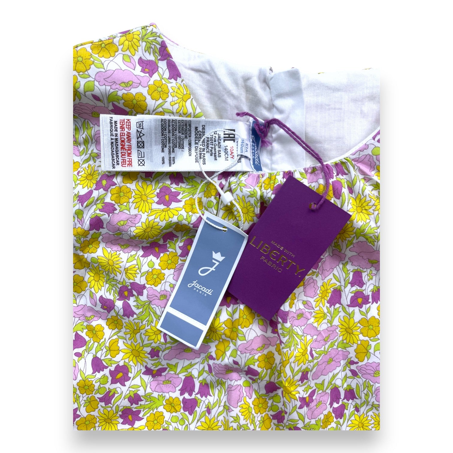 JACADI - Colorful floral dress (new) - 10 years