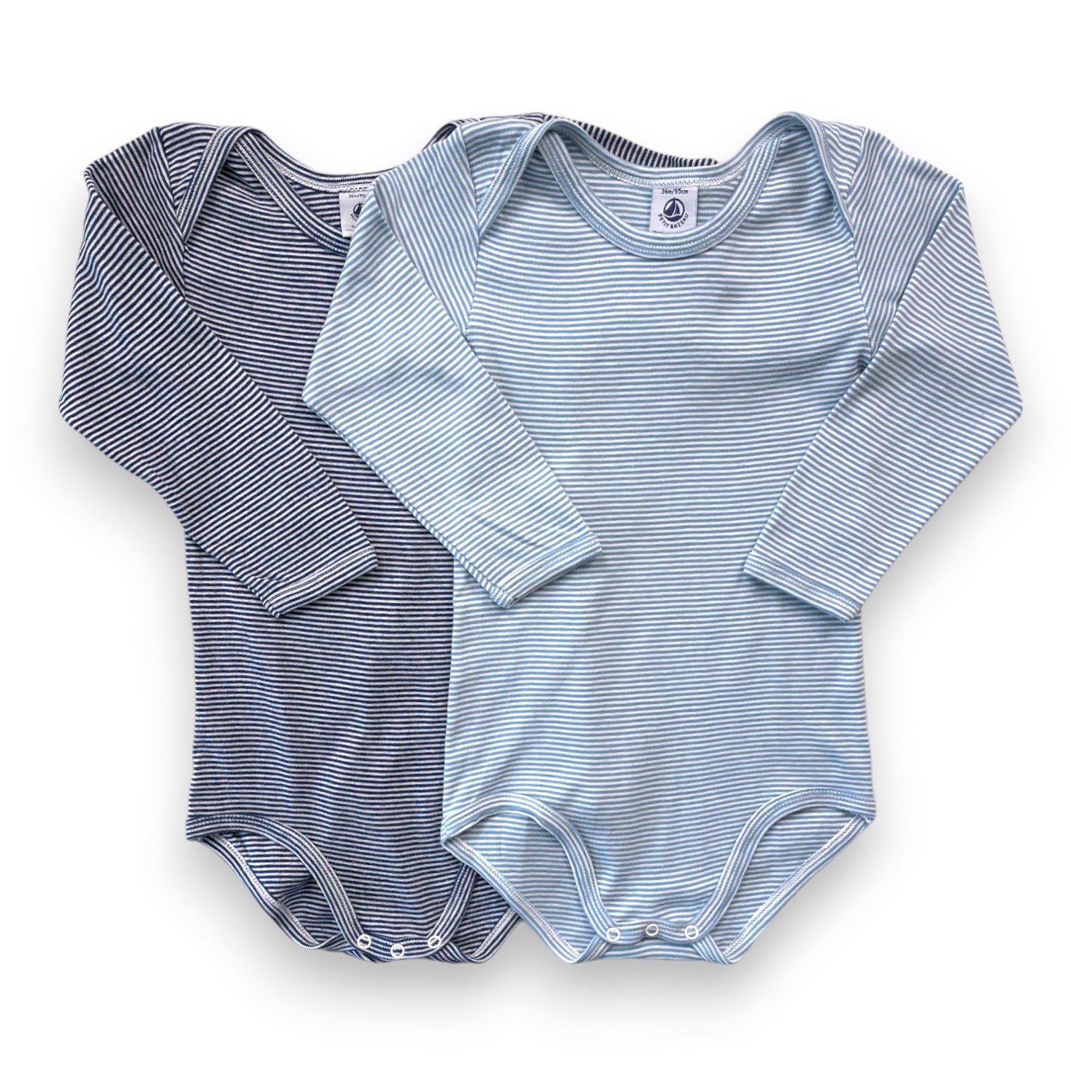 PETIT BATEAU - 2er-Pack gestreifte Bodys - 3 Jahre
