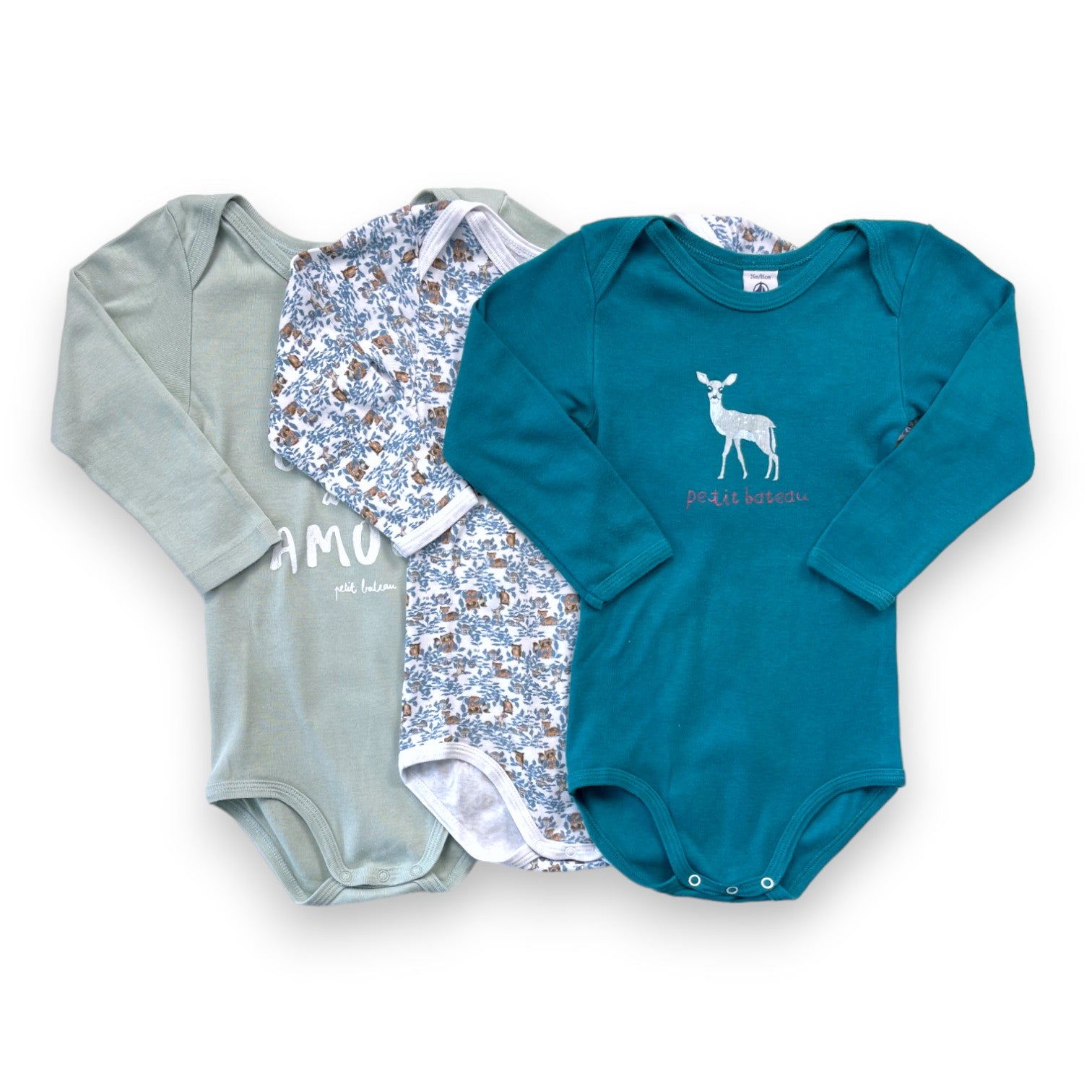 PETIT BOAT - Set mit 3 bunten Bodys - 2 Jahre