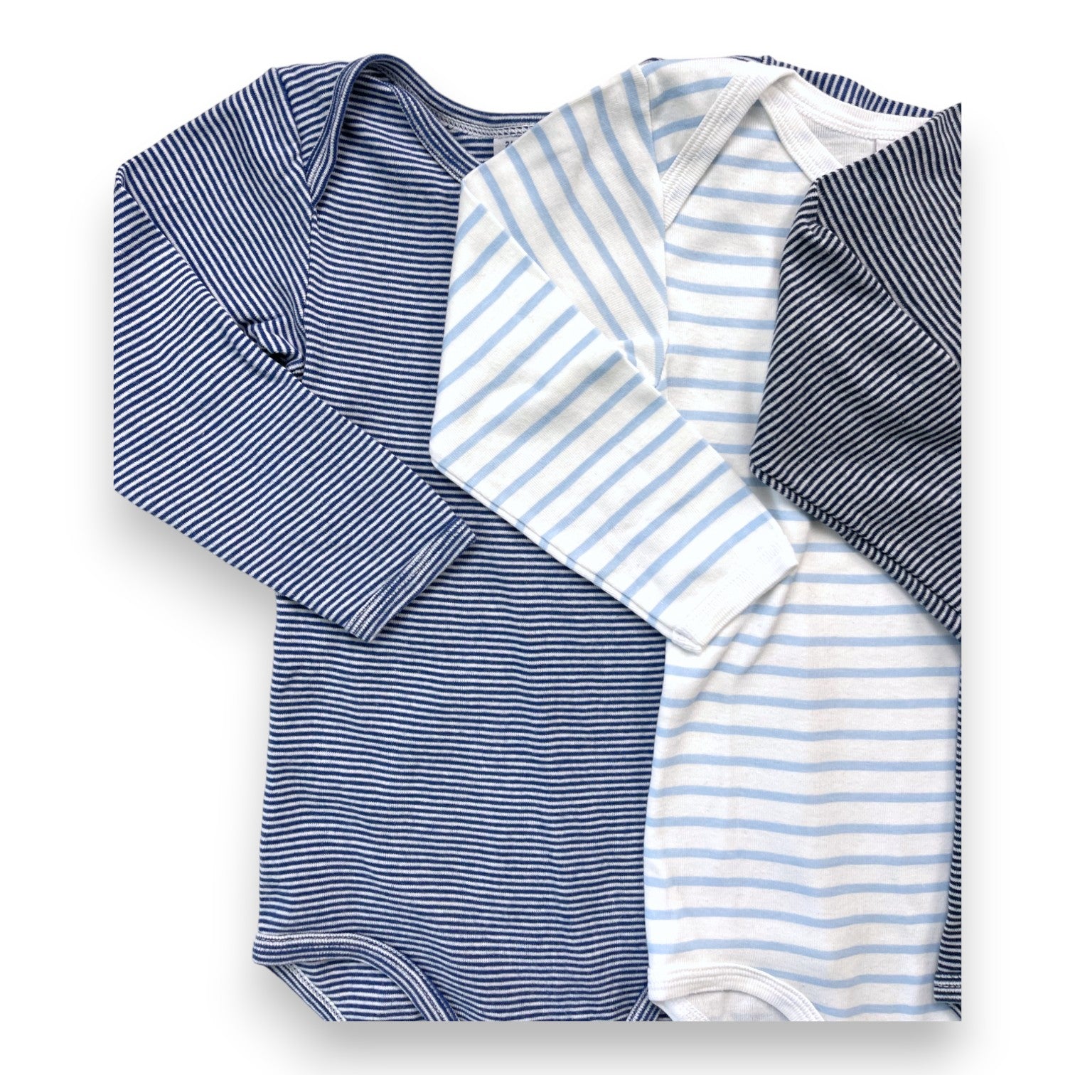 PETIT BATEAU - Pack of 4 striped bodysuits - 2 years