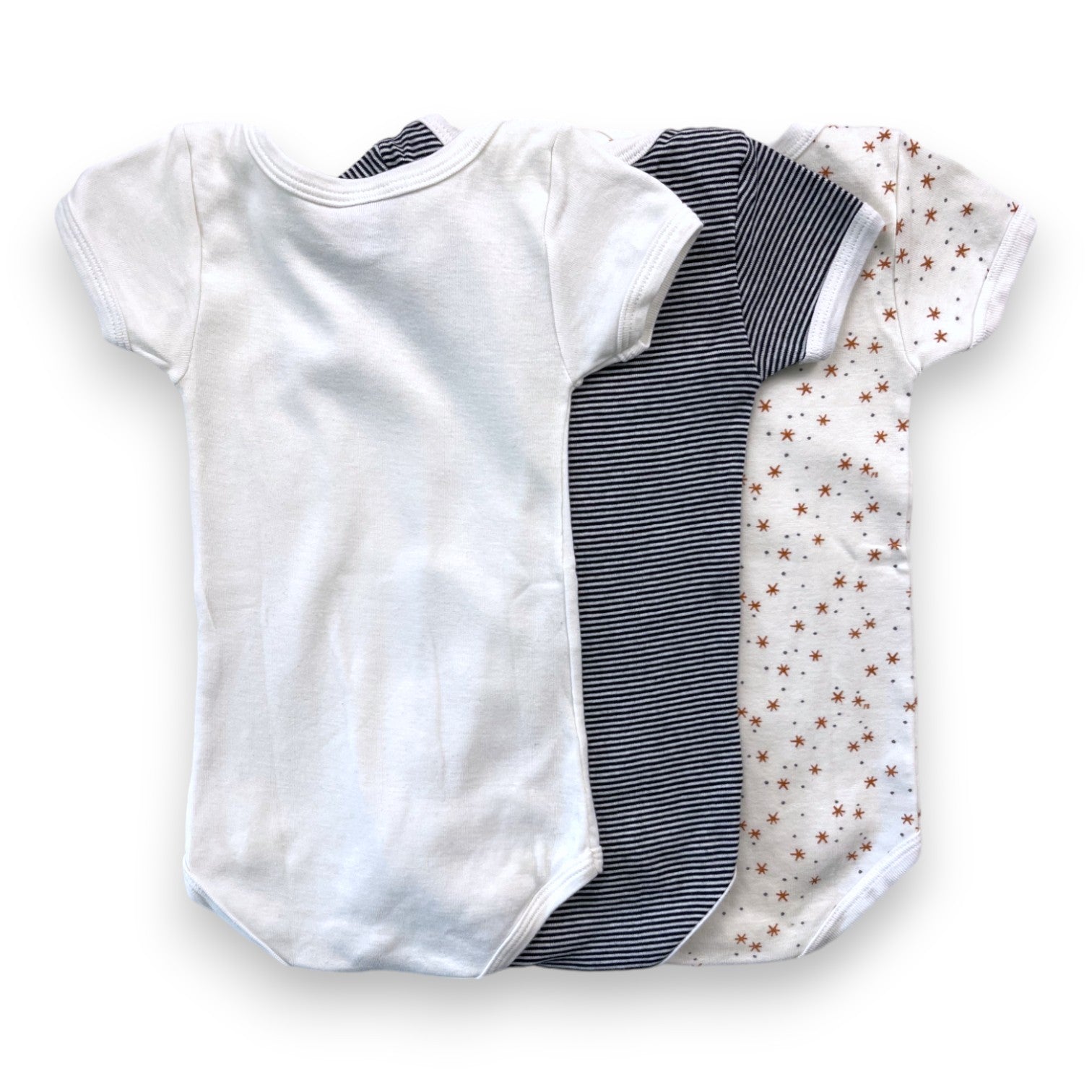 PETIT BATEAU - Set mit 3 gemusterten Bodys - 12 Monate