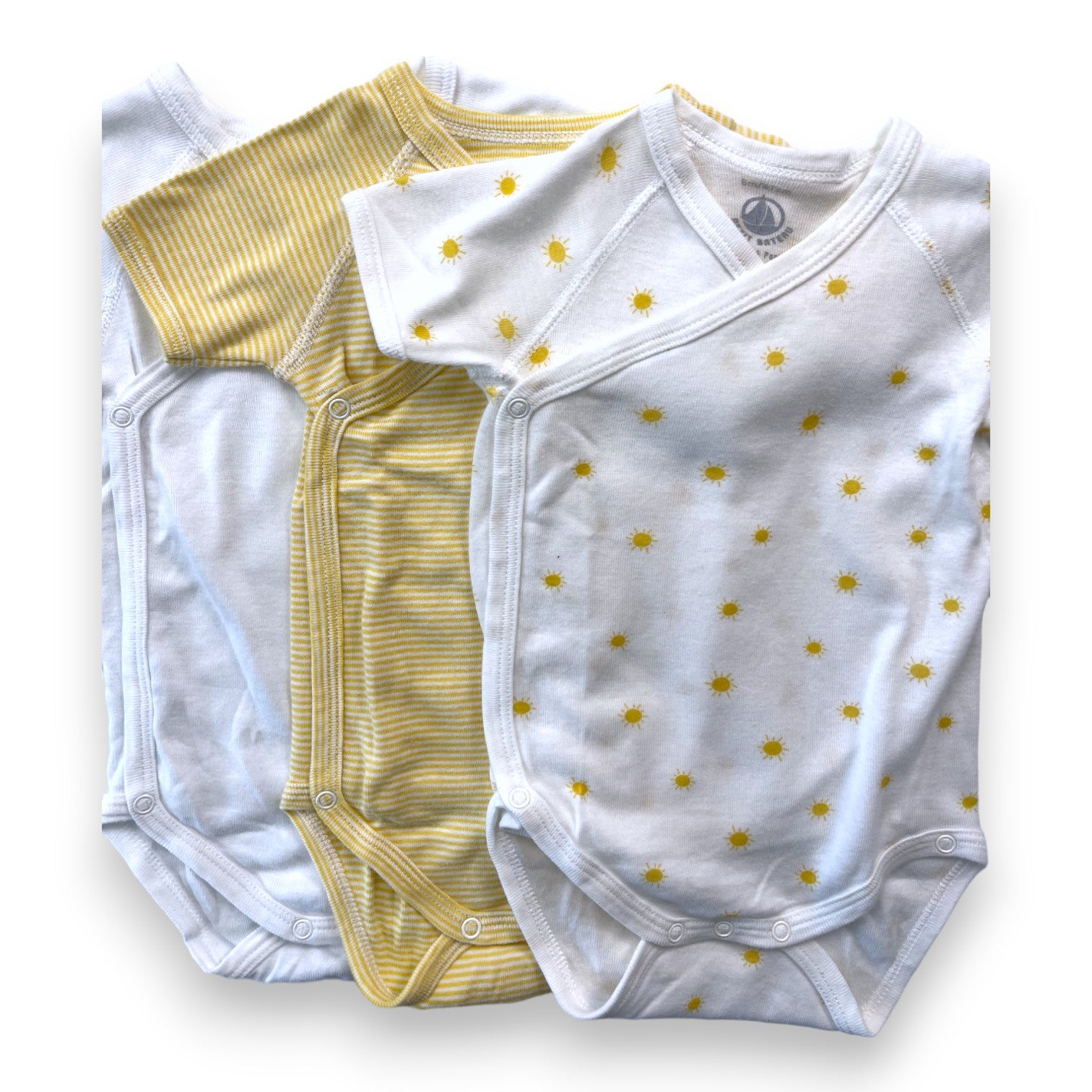 PETIT BATEAU - 3er-Set Wickelbodys - 6 Monate