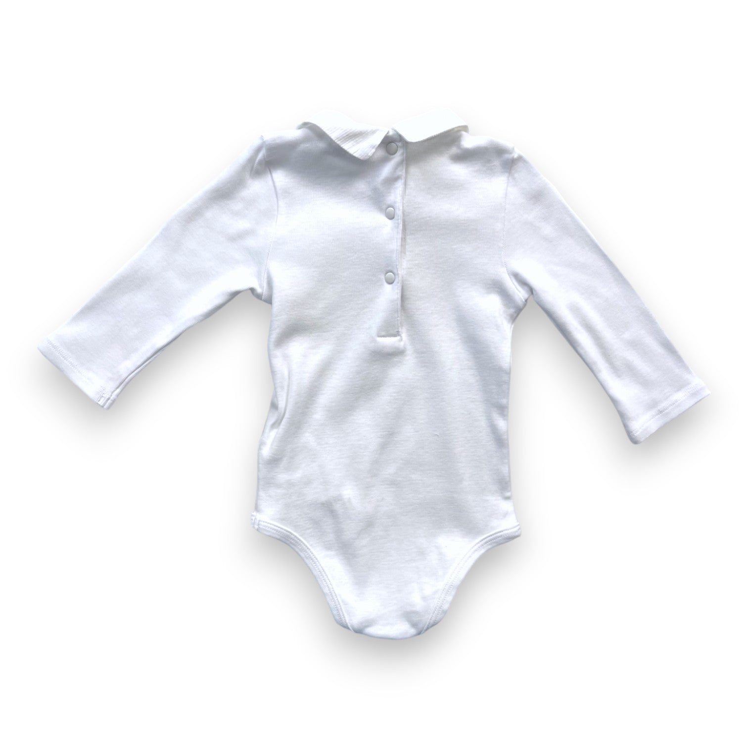 CYRILLUS - Weißer Body mit kleinem Kragen - 9 Monate