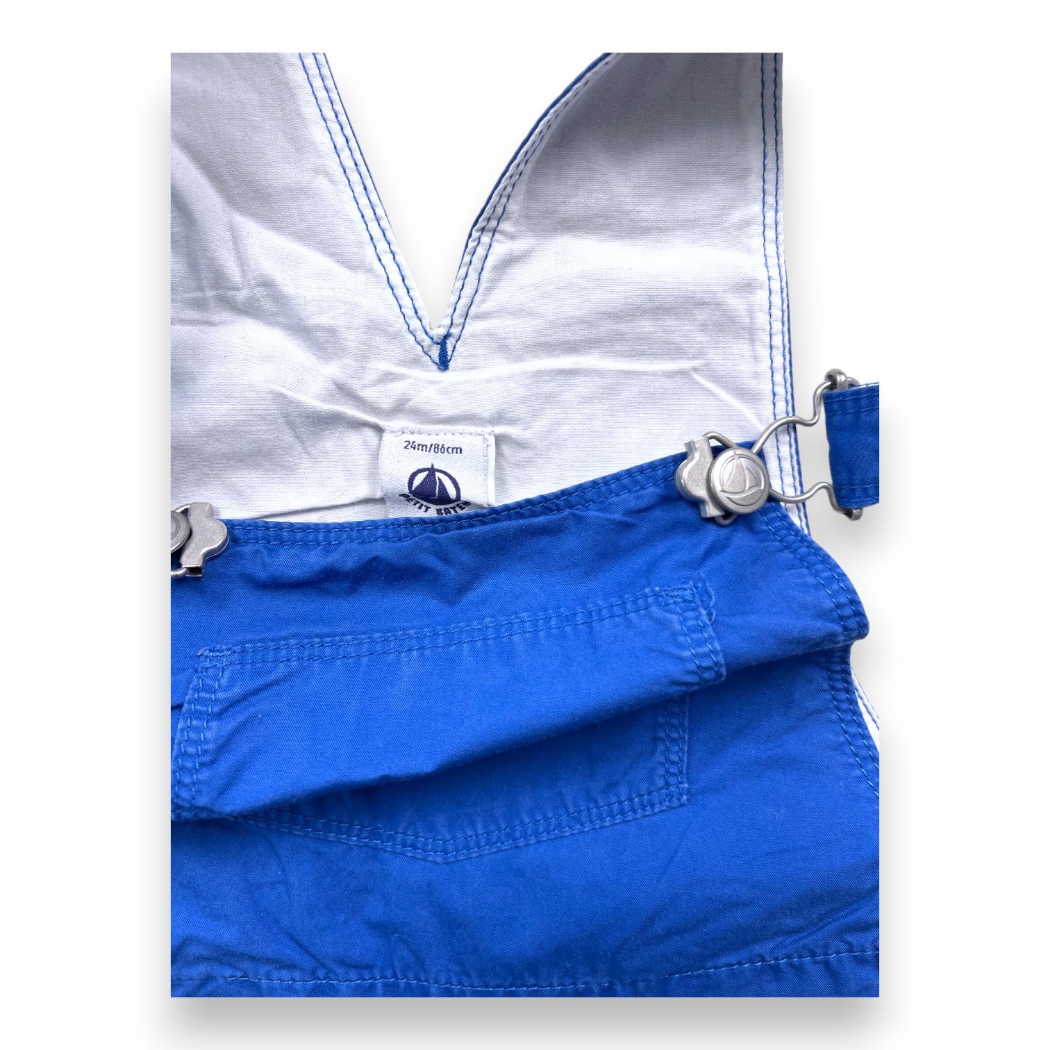 PETIT BATEAU - Blauer Overall - 2 Jahre
