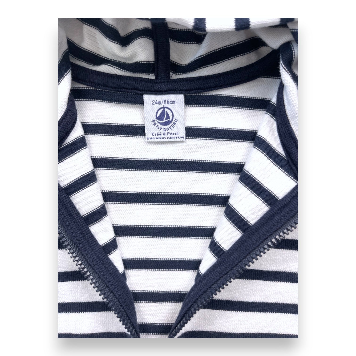 PETIT BATEAU - Gestreifter Hoodie - 2 Jahre