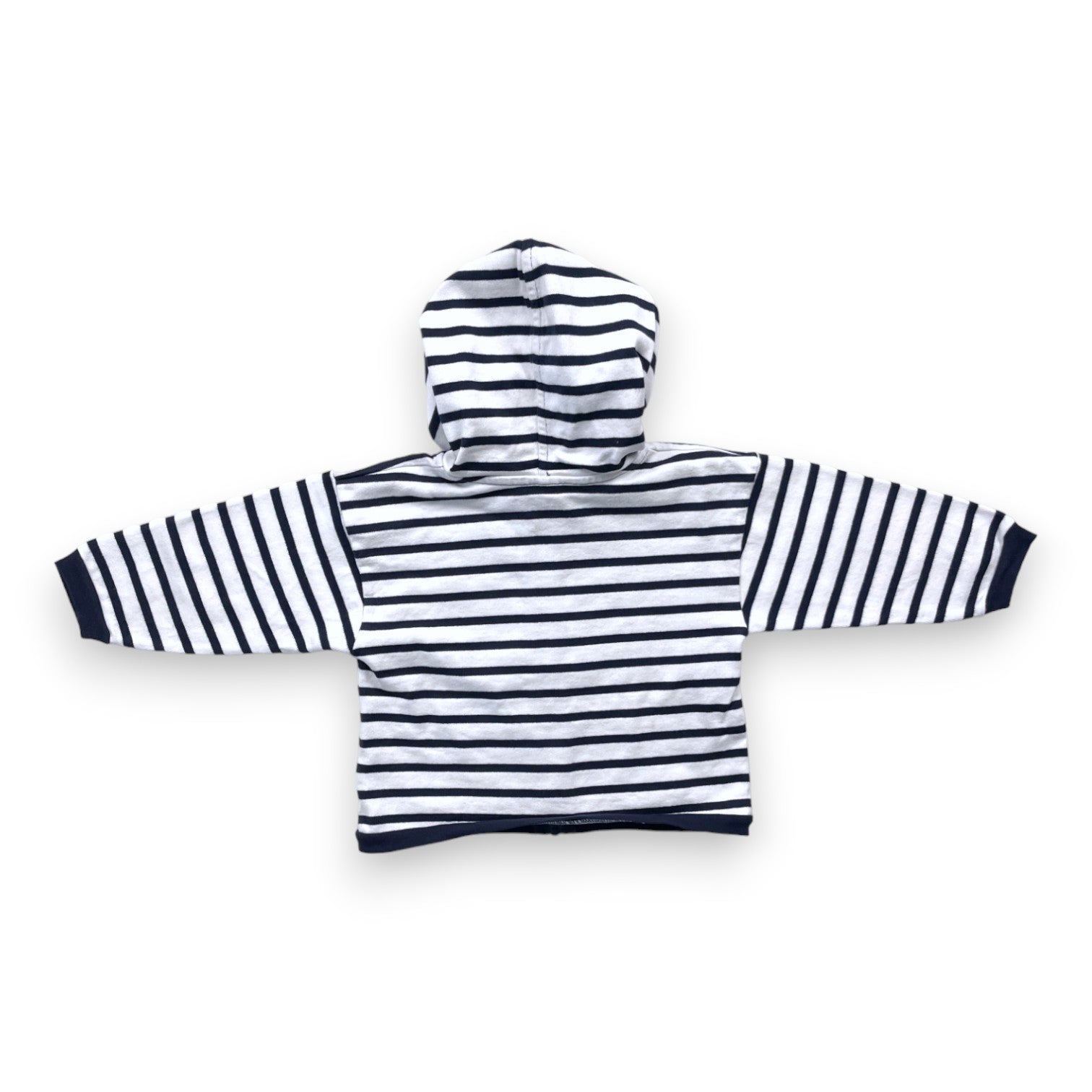 PETIT BATEAU - Gestreifter Hoodie - 2 Jahre
