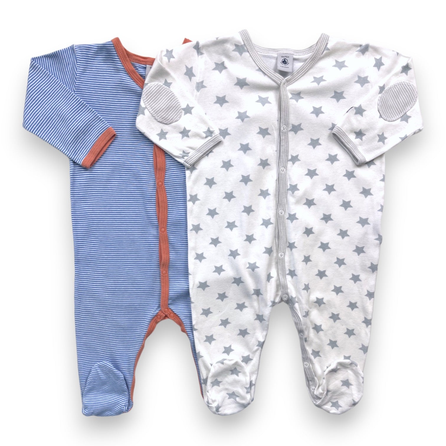 PETIT BATEAU - 2er-Pack leichte Pyjamas - 12 Monate
