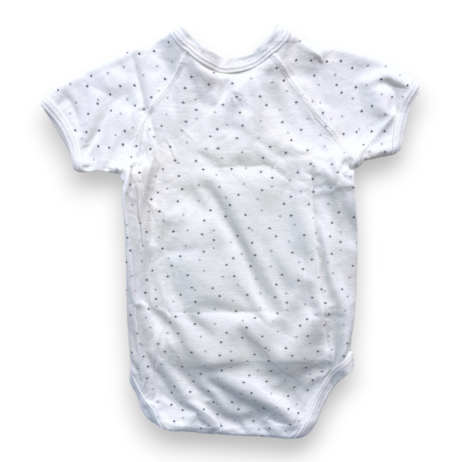 PETIT BATEAU - Weißer Wickelbody mit Sternen - 12 Monate