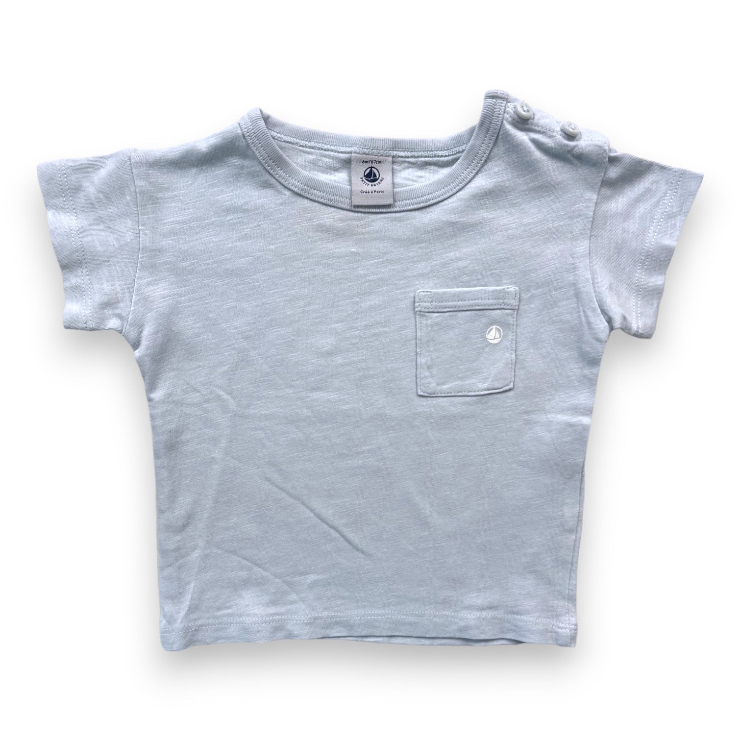 PETIT BOAT - Light blue T-shirt - 6 months