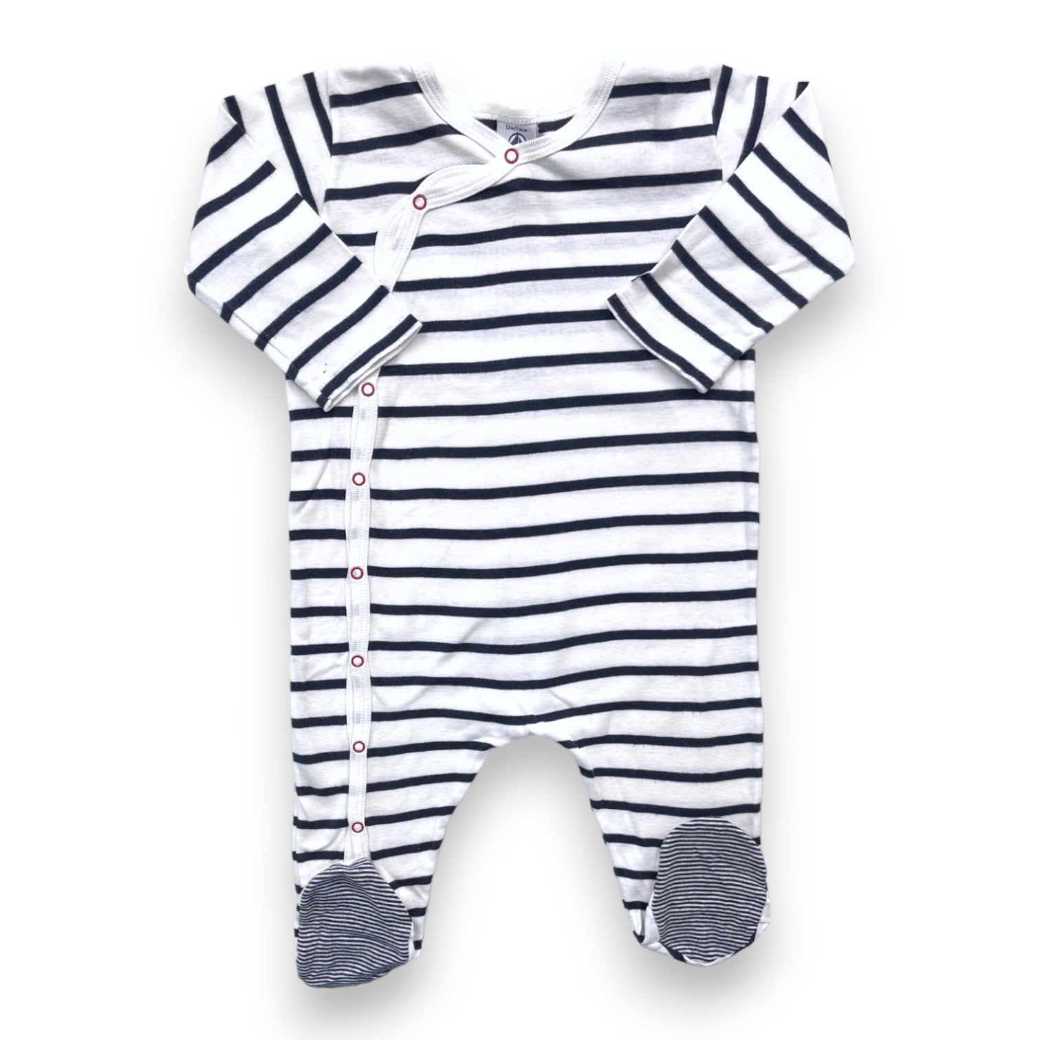 PETIT BOAT - Gestreifter Pyjama - 12 Monate