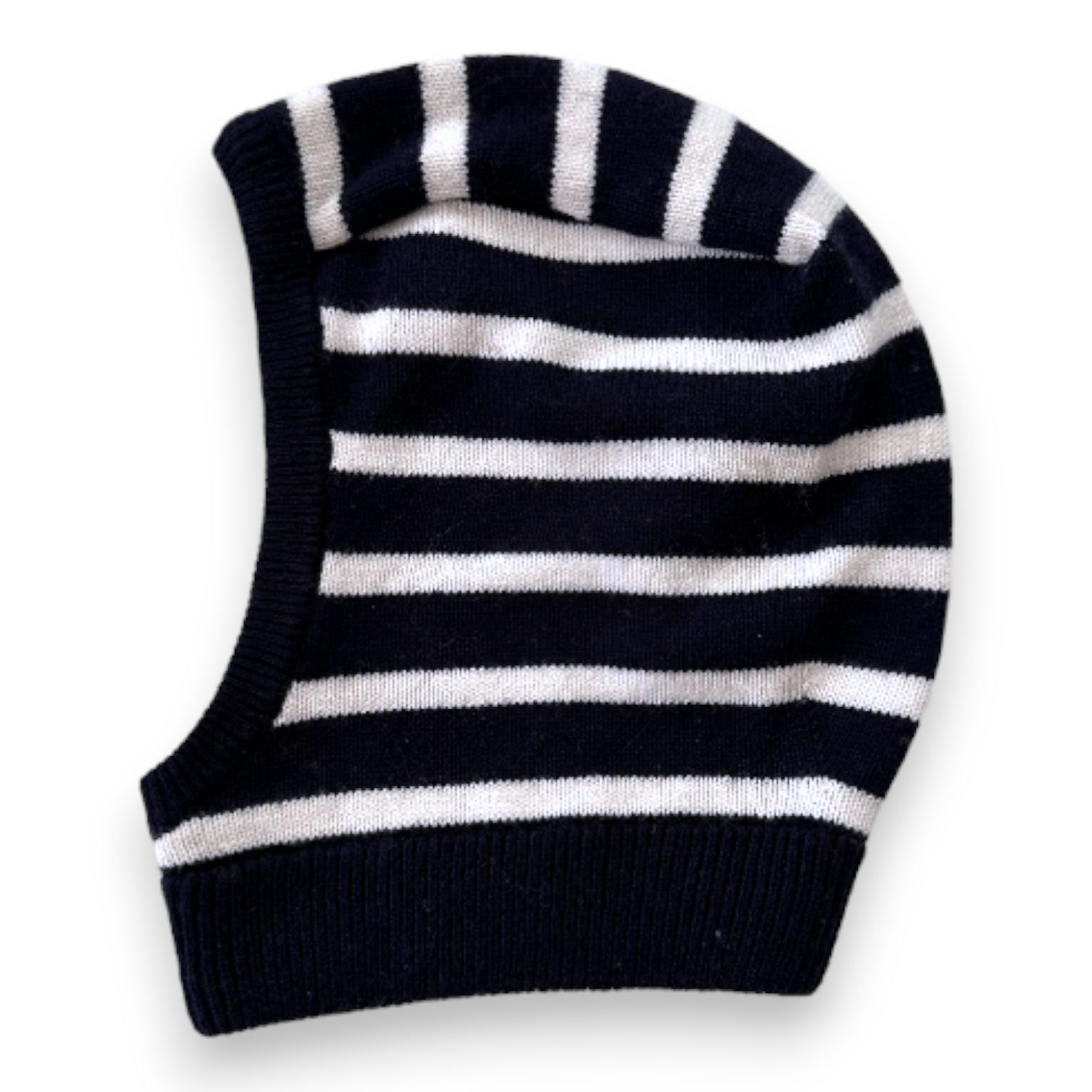 PETIT BATEAU - Blau-weiß gestreifte Sturmhaube - 6 Monate