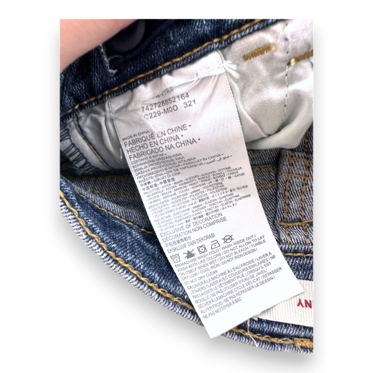 LEVI'S - Blue skinny jeans - 12 months