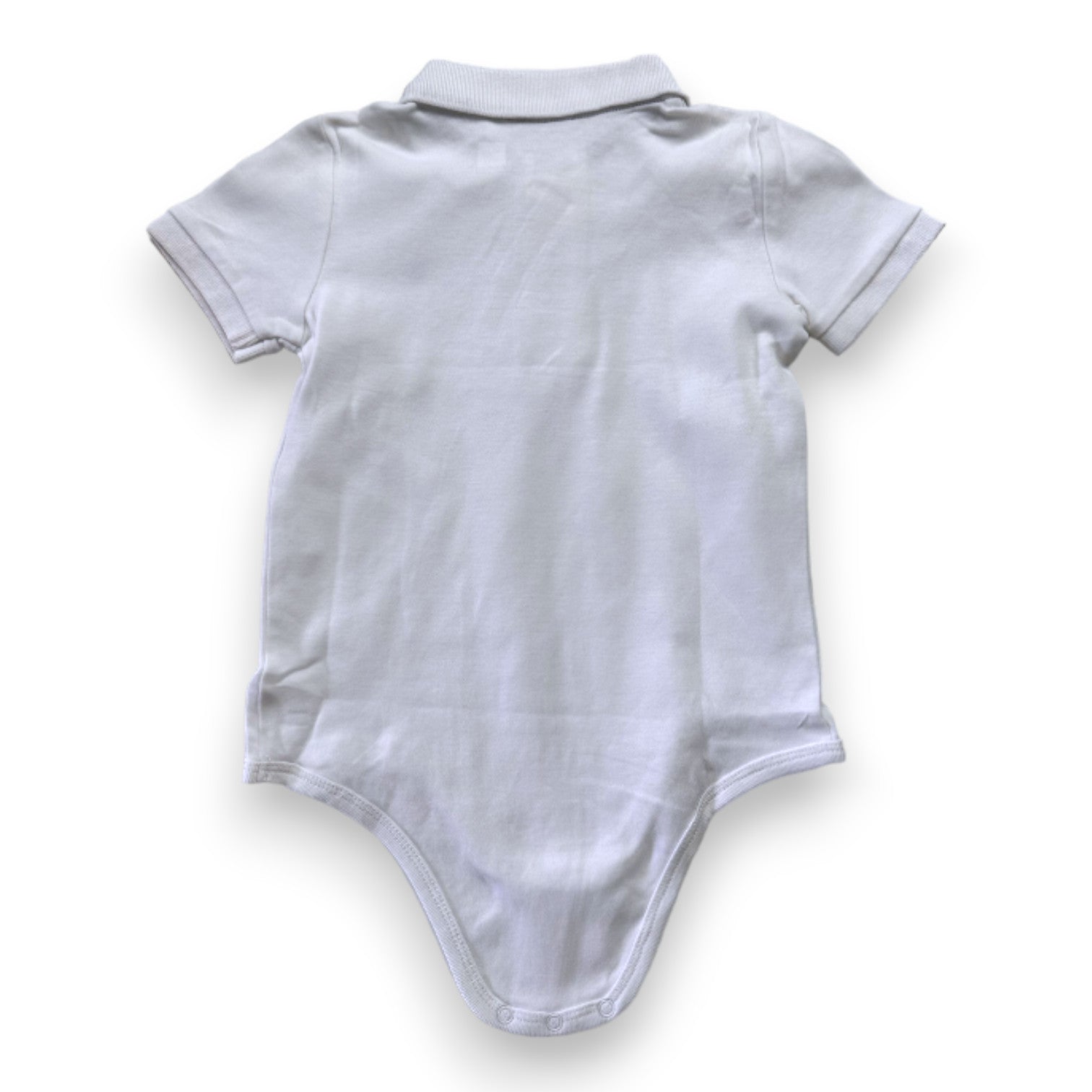 RALPH LAUREN - White short-sleeved polo bodysuit - 2 years