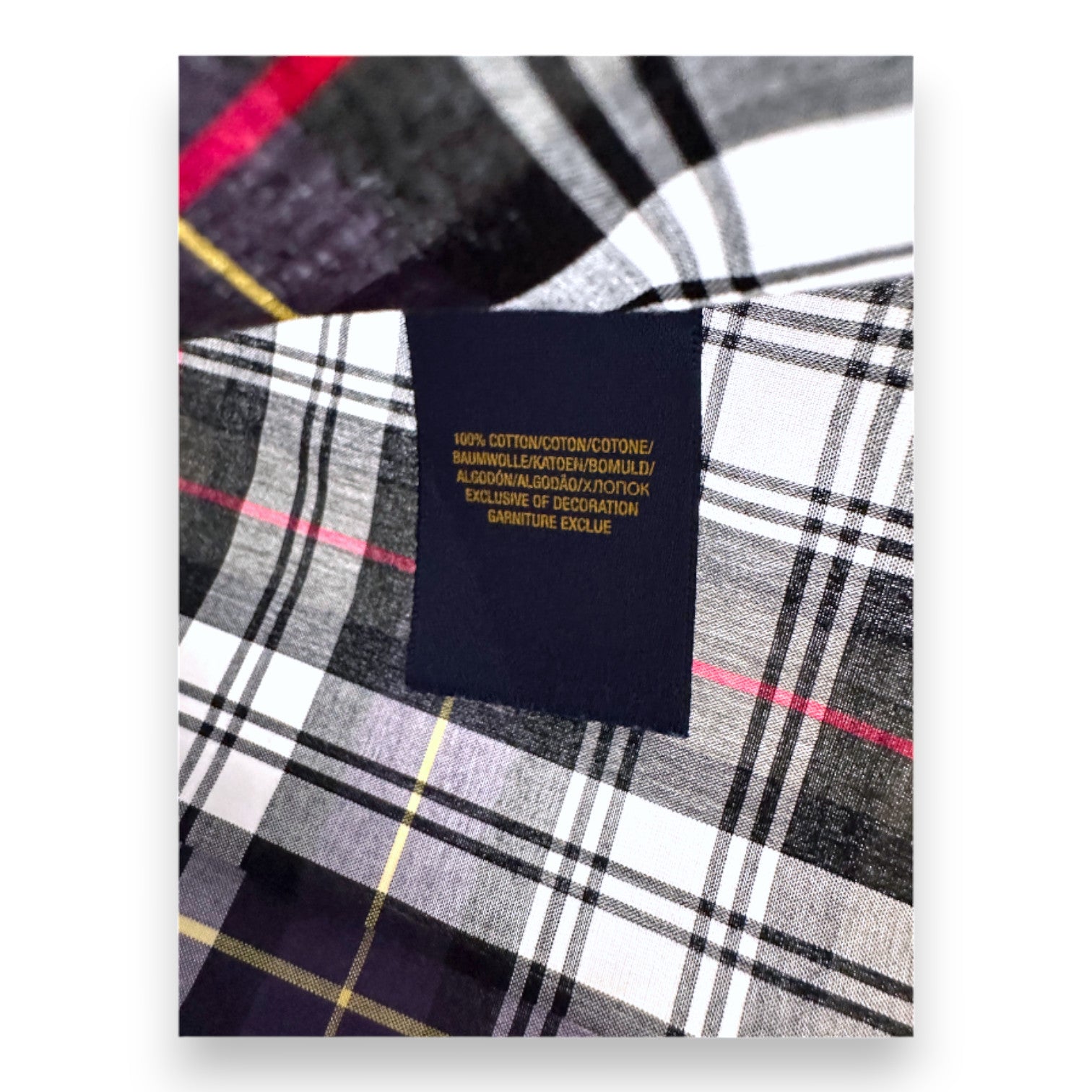 RALPH LAUREN - Lila, weiß und schwarz kariertes Hemd - 18 Monate