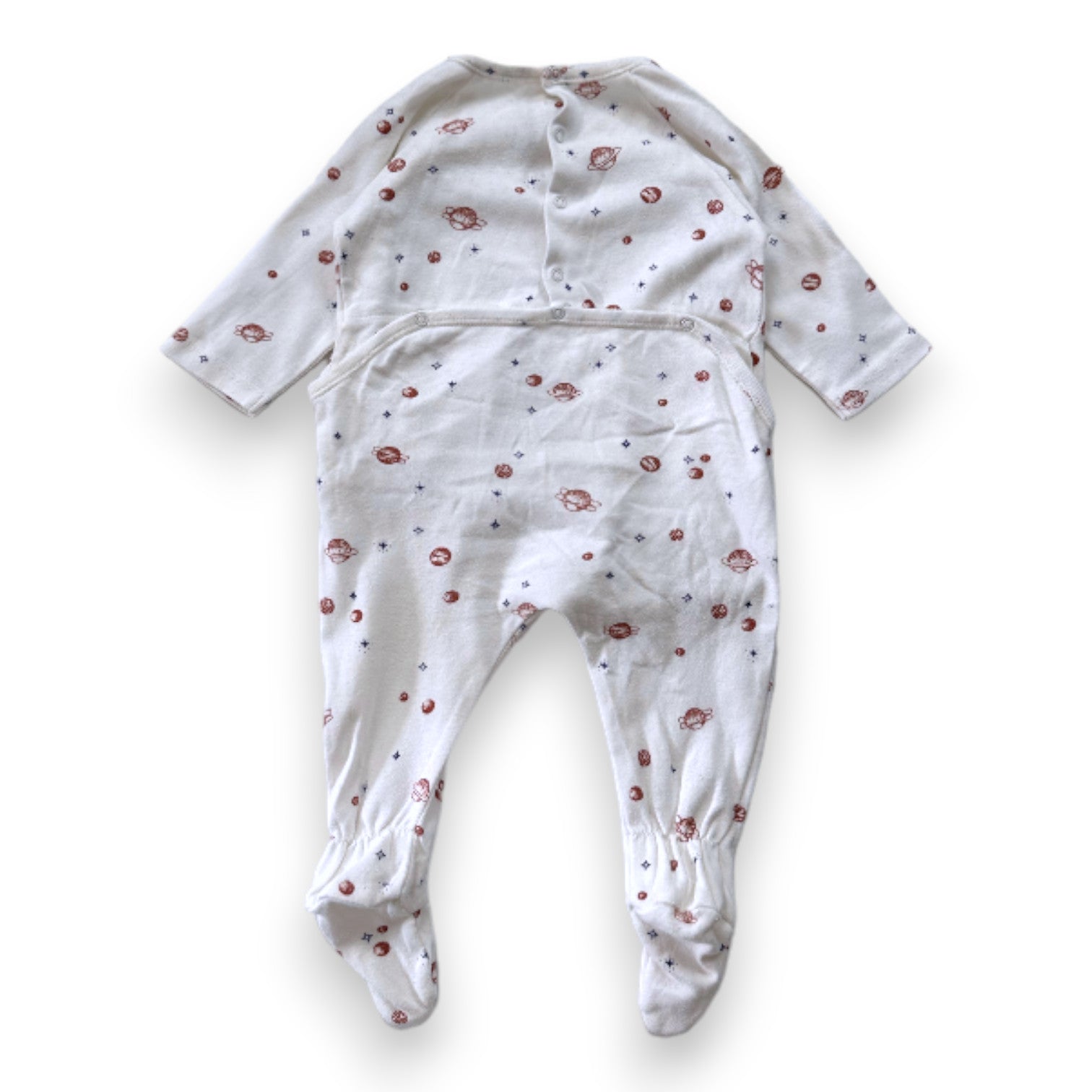 BONPOINT - White pajamas with prints - 3 months