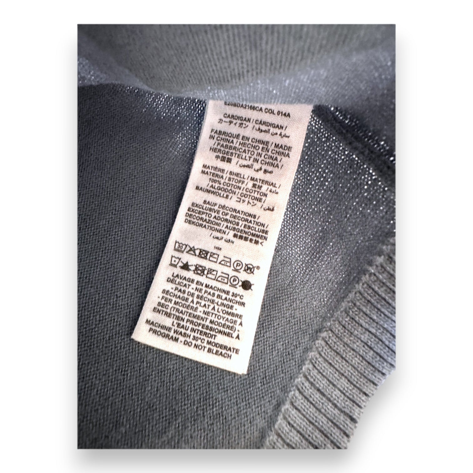 BONPOINT - Grey cardigan - 6 months