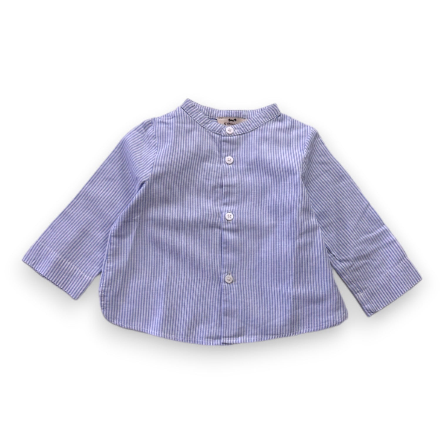 CYRILLUS - Blau-weiß gestreiftes Hemd - 12 Monate