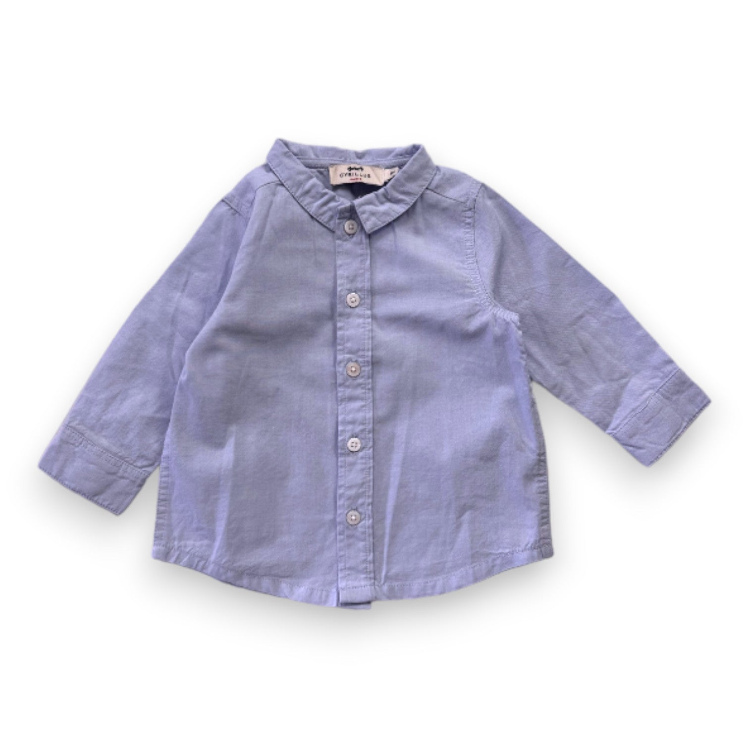 CYRILLUS - Blue long-sleeved shirt - 9 months