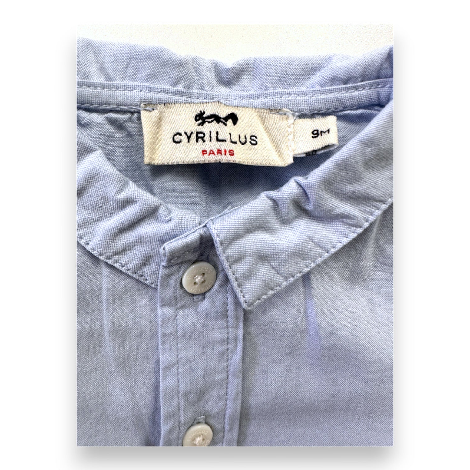 CYRILLUS - Blue long-sleeved shirt - 9 months
