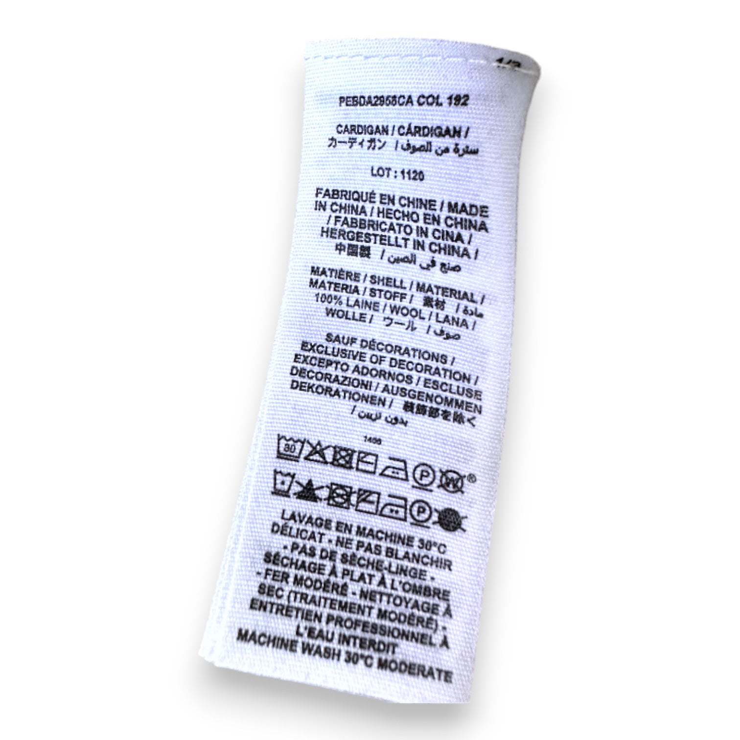 BONPOINT - Graue Wollstrickjacke - 18 Monate