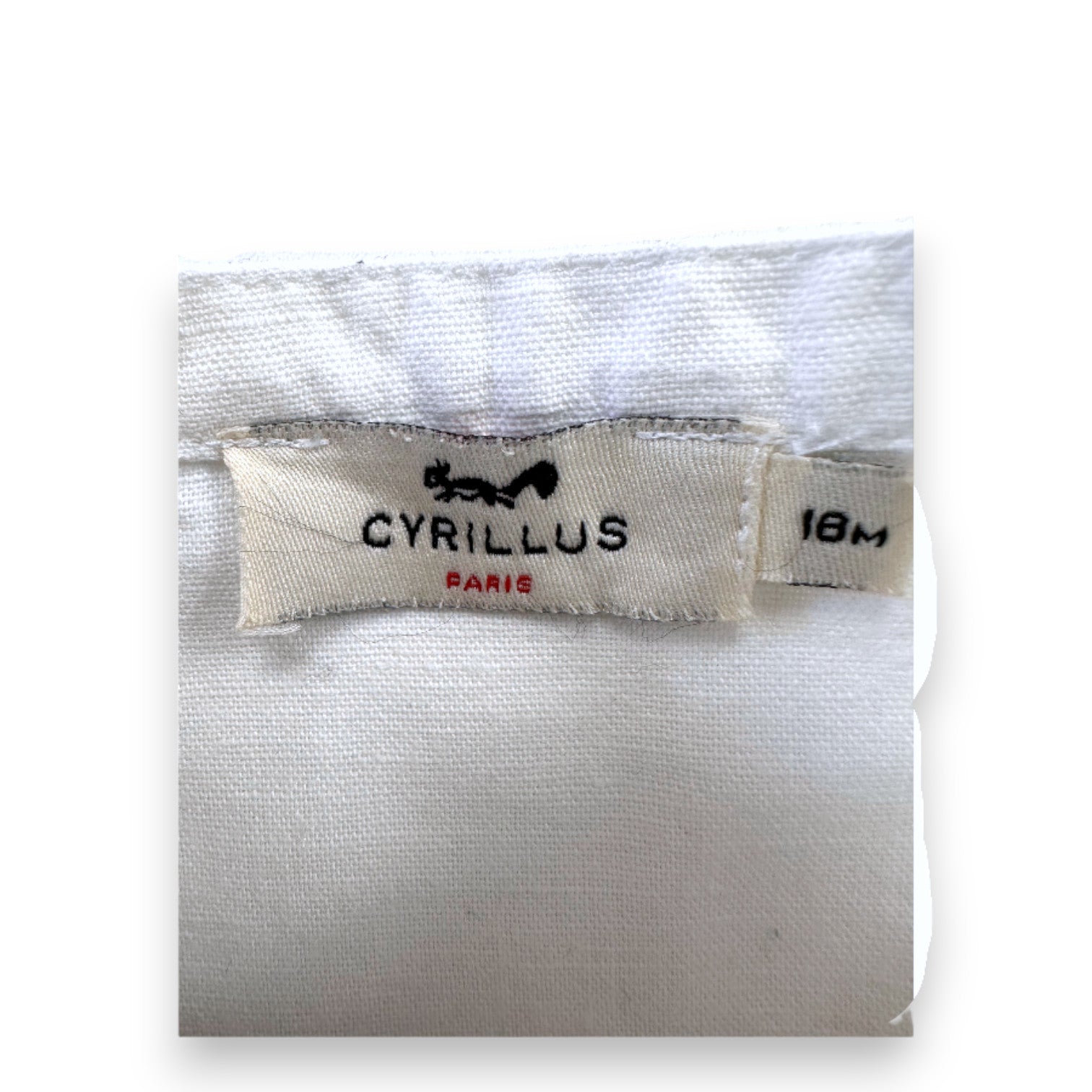 CYRILLUS - Weißes Langarmshirt - 18 Monate