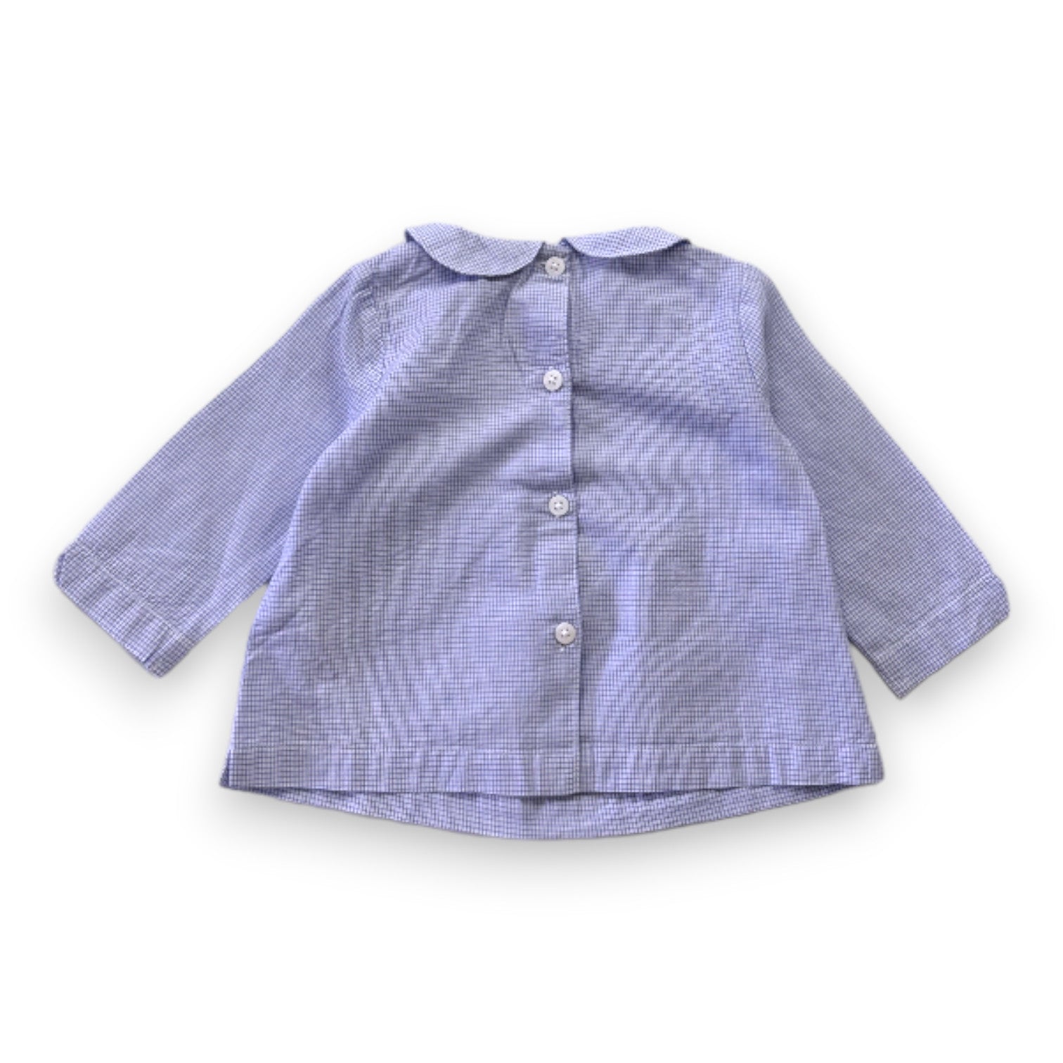 CYRILLUS - White and blue checked shirt - 6 months