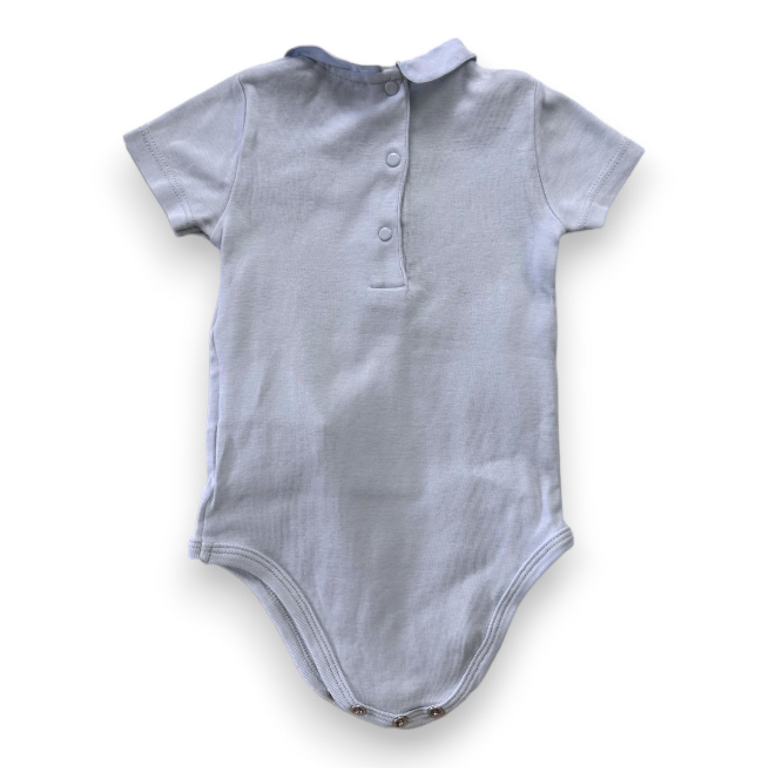 CYRILLUS - Blue short-sleeved bodysuit - 6 months