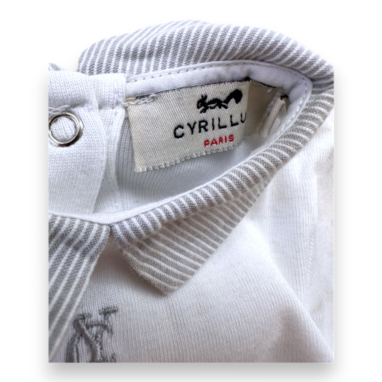 CYRILLUS - Weißer Langarm-Body - 6 Monate