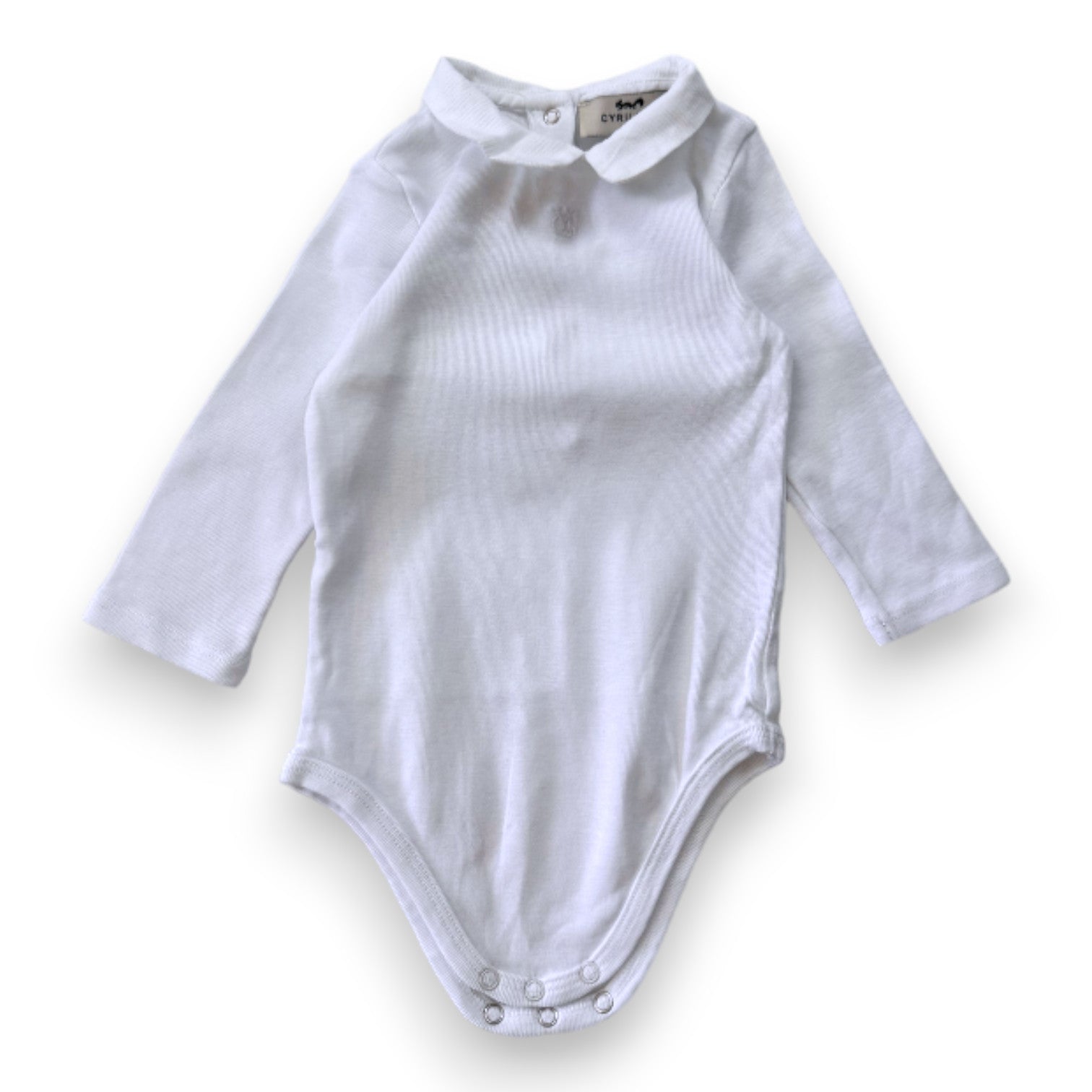 CYRILLUS - White long-sleeved bodysuit - 6 months