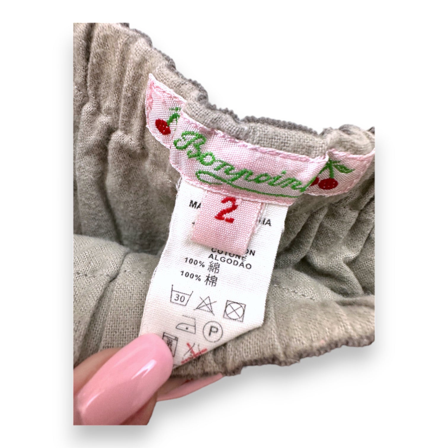 BONPOINT - Weite Hose in brauner Samtoptik - 2 Jahre