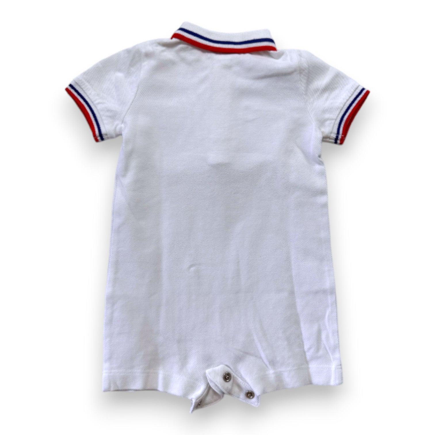 JACADI - Weißer Overall mit blauen und roten Details - 6 Monate