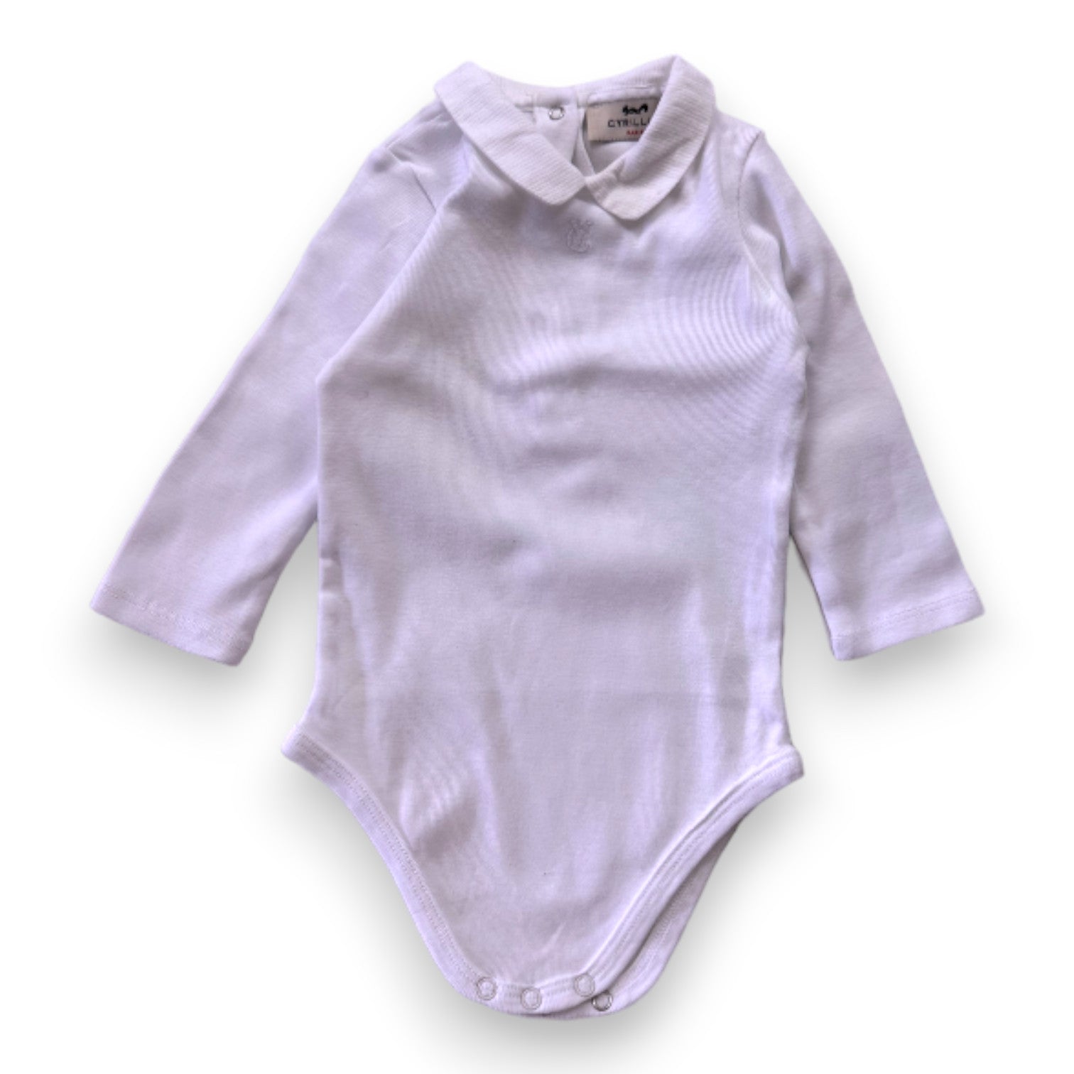CYRILLUS - White long-sleeved bodysuit - 6 months