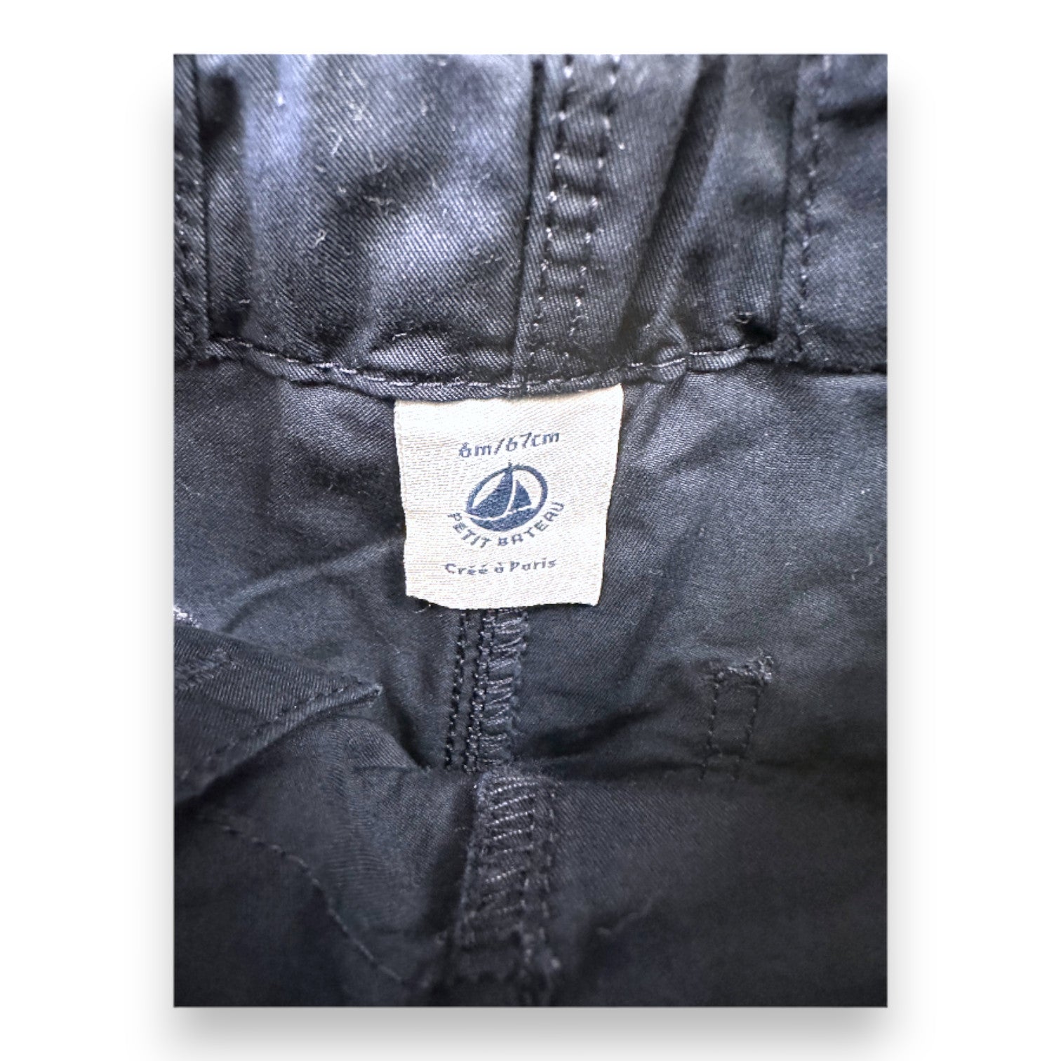 PETIT BATEAU - Marineblaue Shorts - 6 Monate