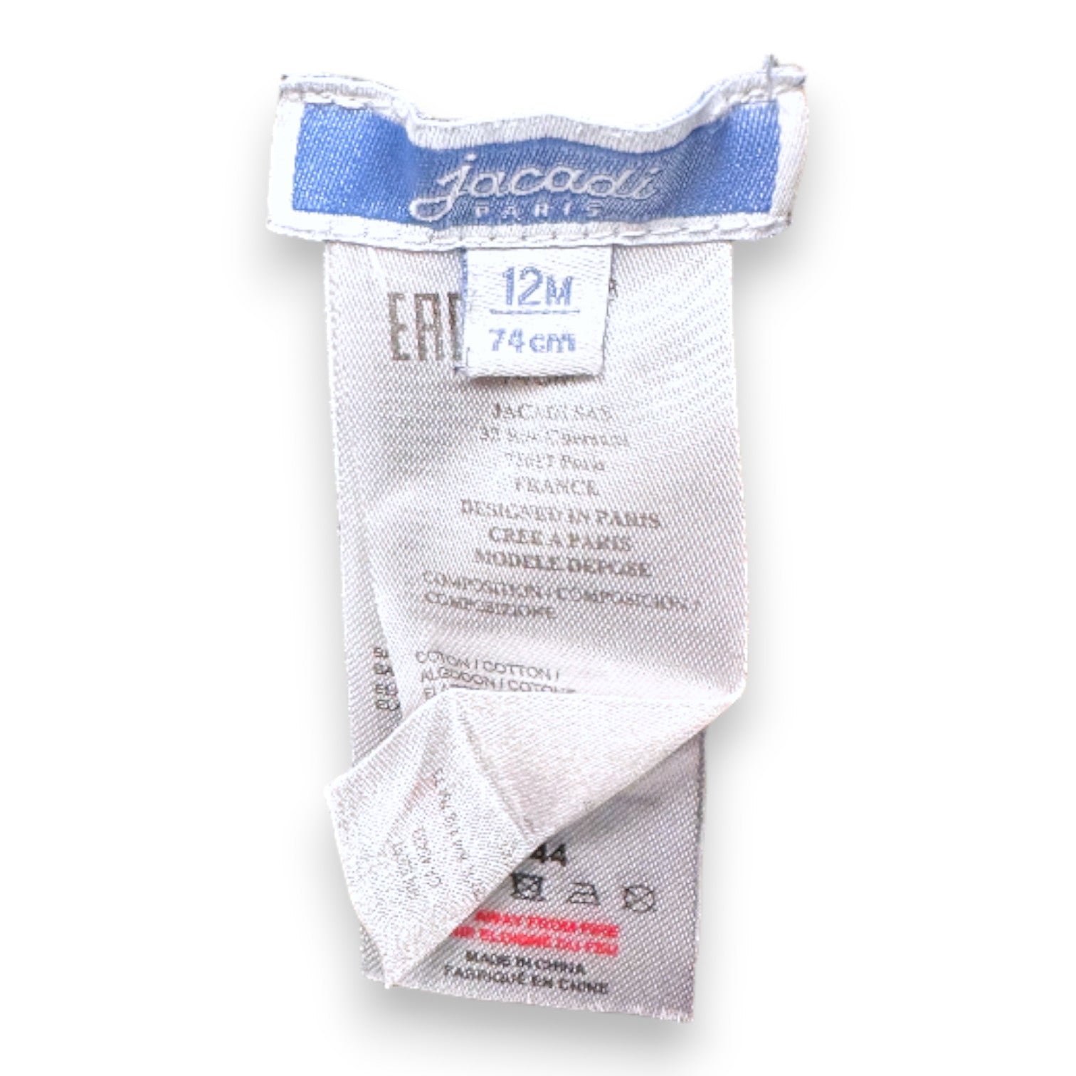 JACADI - Marineblaue Hose - 12 Monate