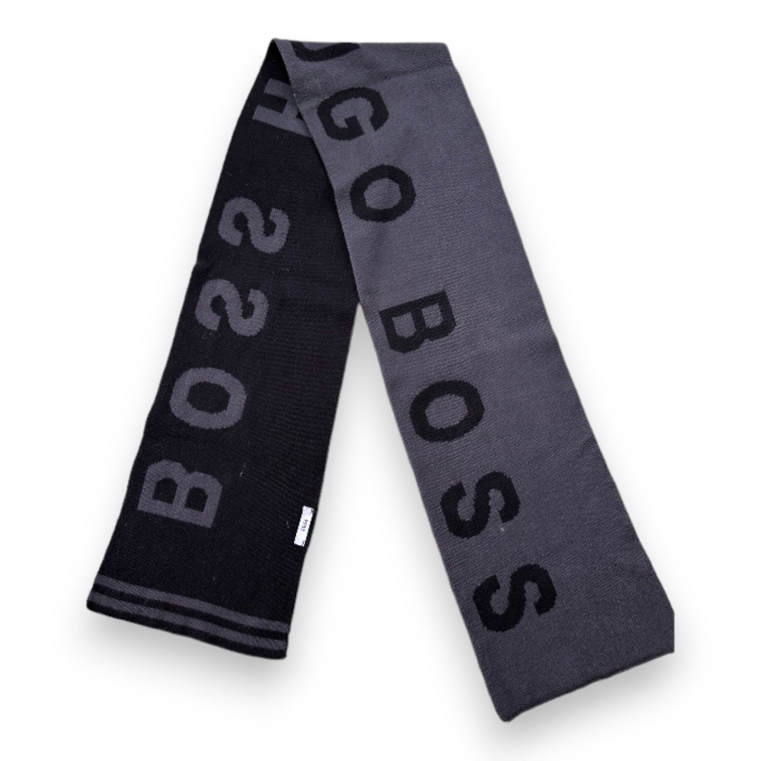 HUGO BOSS - Black and gray "Hugo Boss" scarf - One size