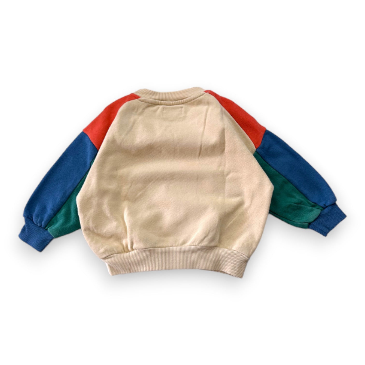 BOBO CHOSES - Beige, orange and blue sweatshirt - 2 years