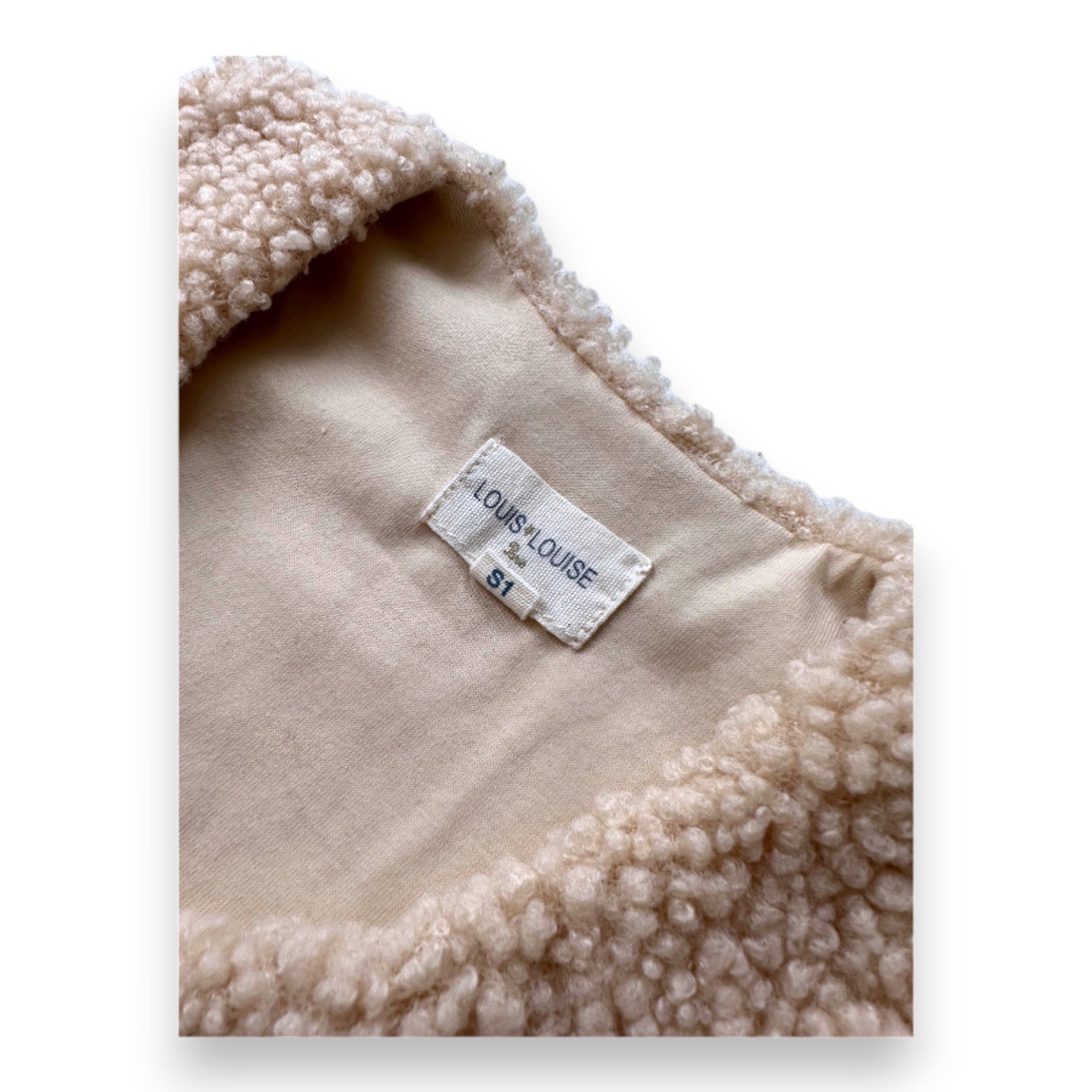 LOUIS LOUISE - Floral blouse and beige fur set - 3 months