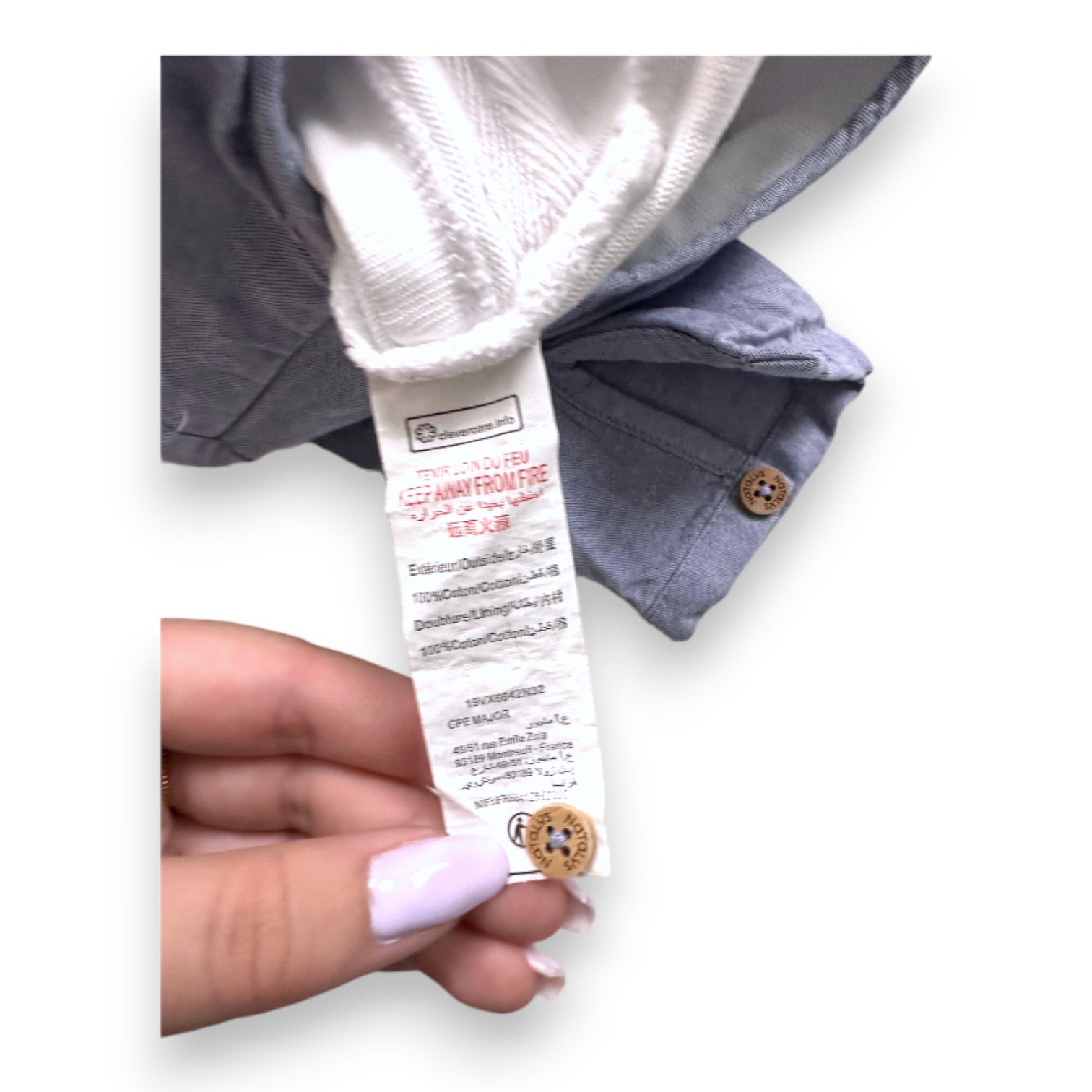 NATALYS - Blue and white jumpsuit - 18 months