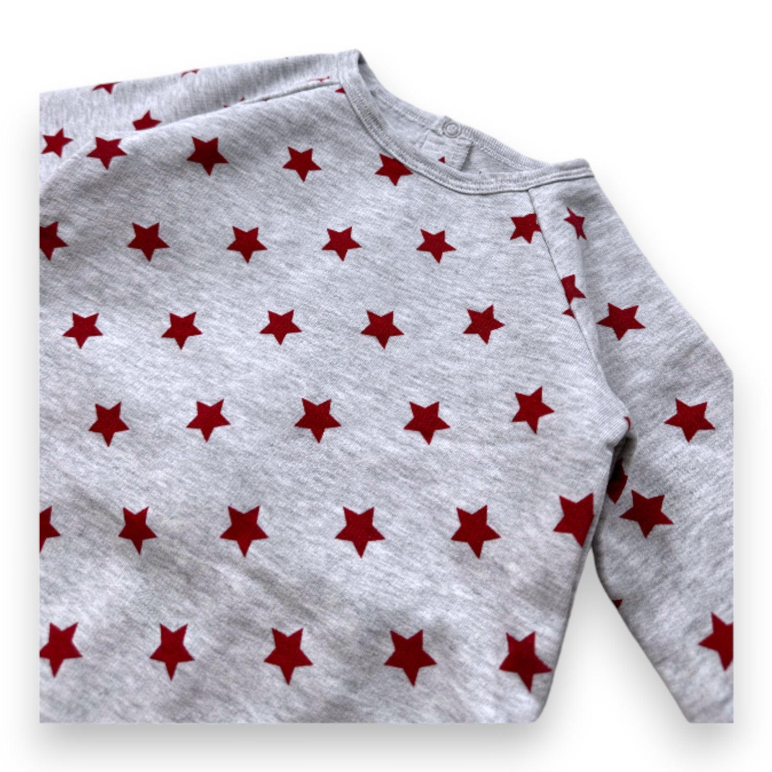 NATALYS - Grey jumpsuit with red stars - 18 months