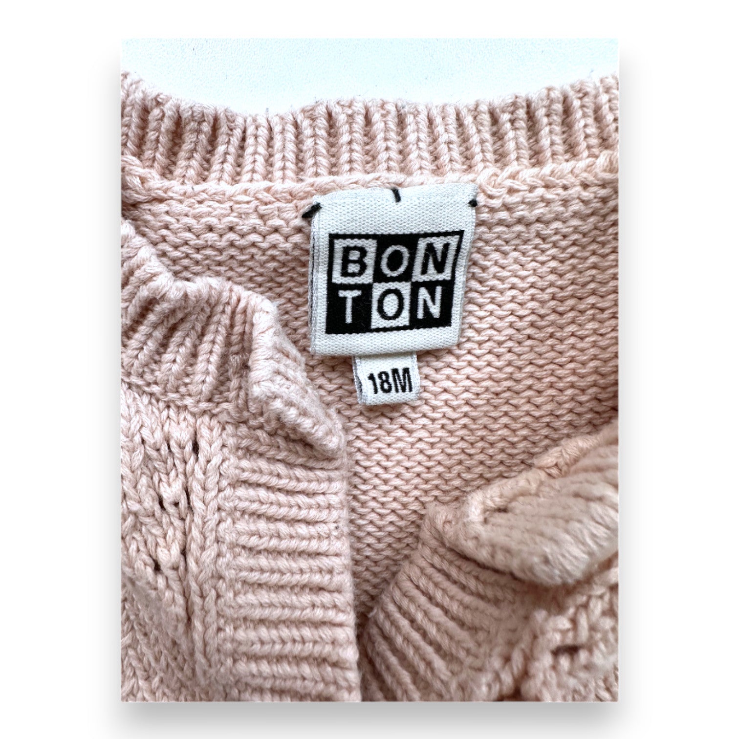 BONTON - Pink cardigan - 18 months