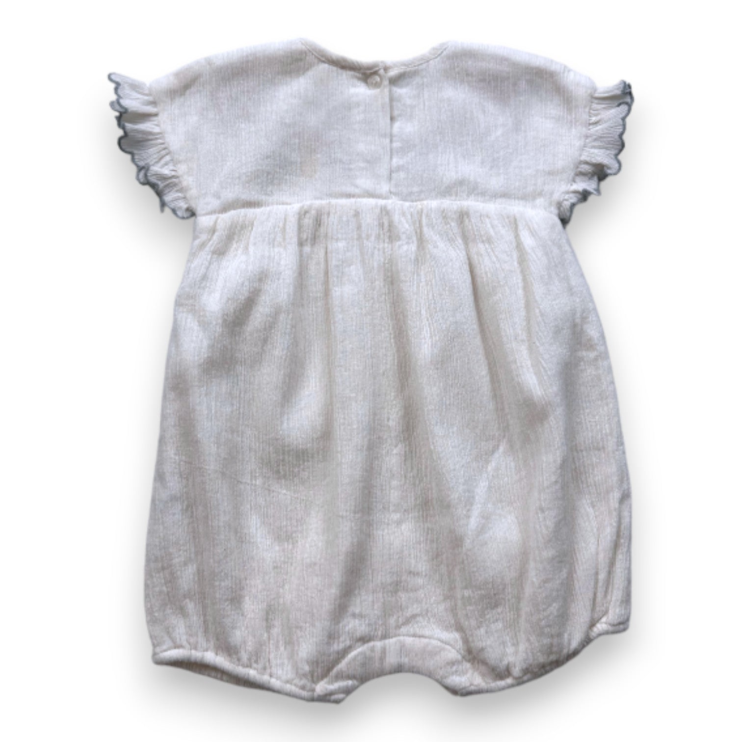 LOUIS LOUISE - Beige romper with embroidery - 12 months