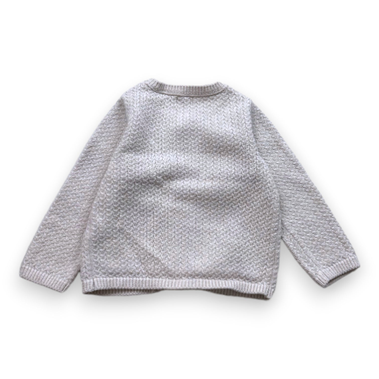 Natalys - White knit-effect cardigan - 2 years