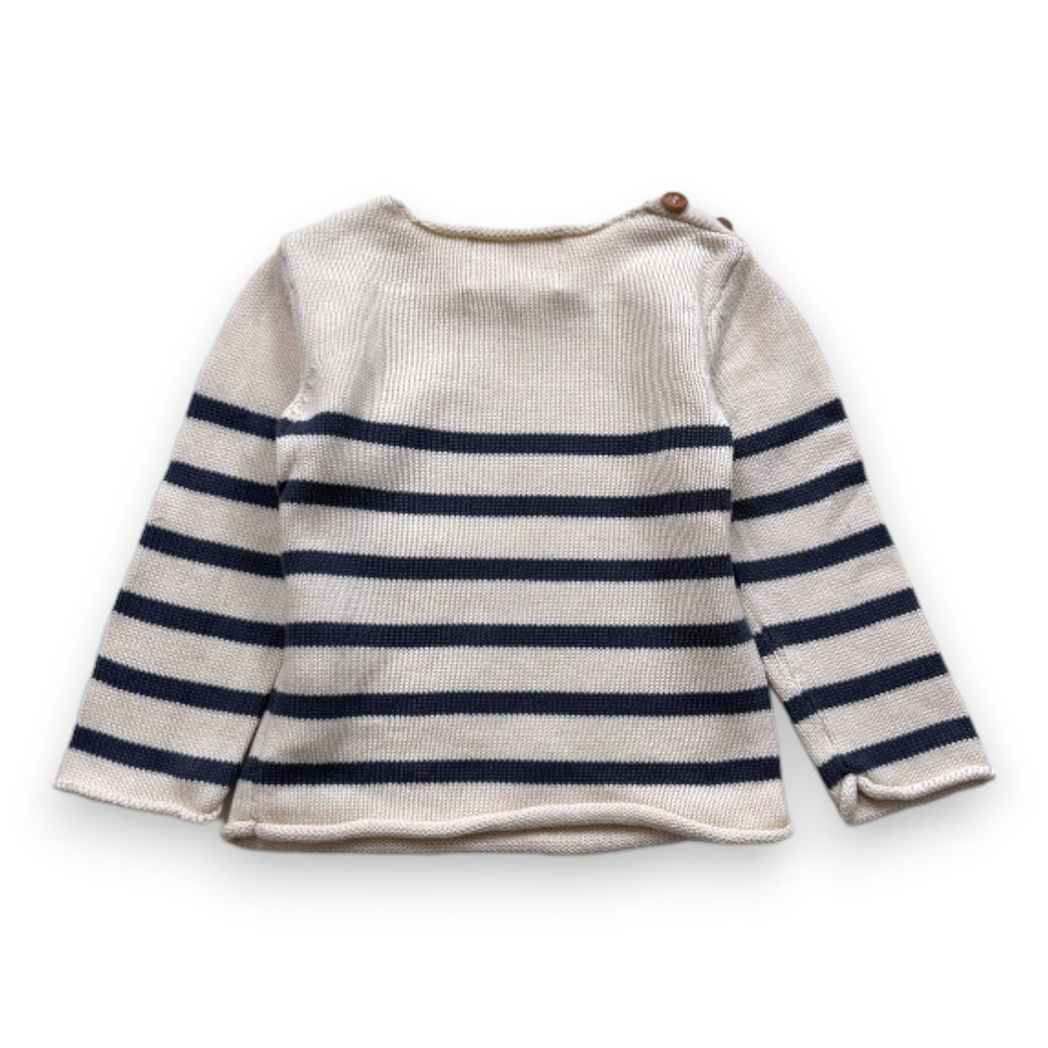 LOUIS LOUISE - Beige and blue striped sweater - 18 months