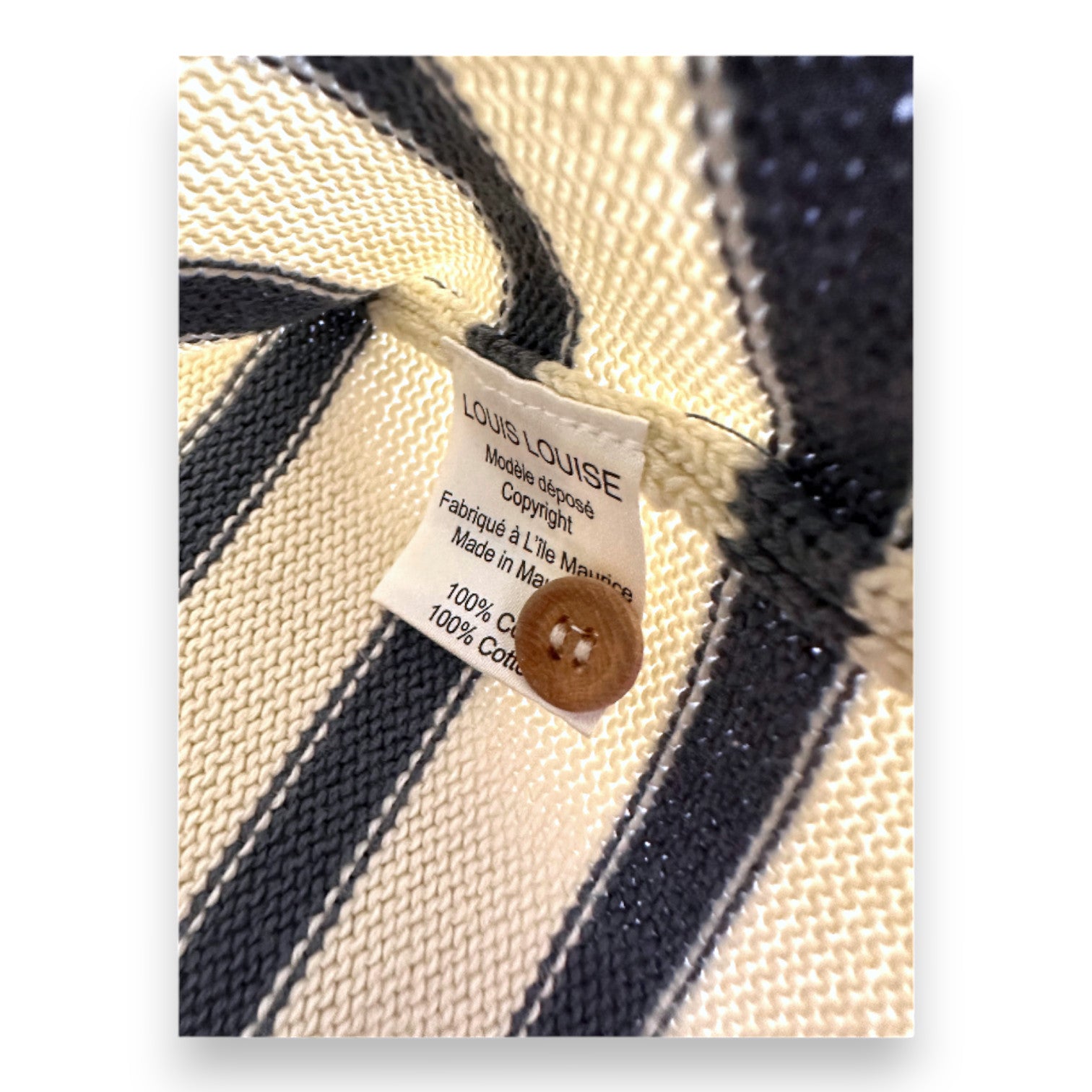 LOUIS LOUISE - Beige and blue striped sweater - 18 months