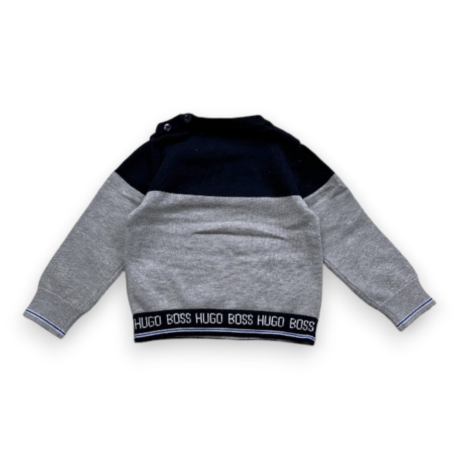 HUGO BOSS - Grey and blue sweater - 2 years