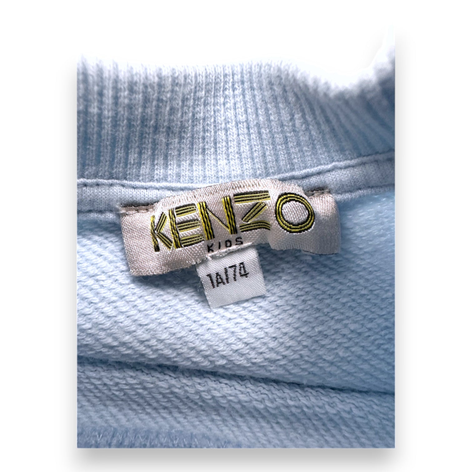 KENZO - Blue sweater with embroidered tiger - 12 months