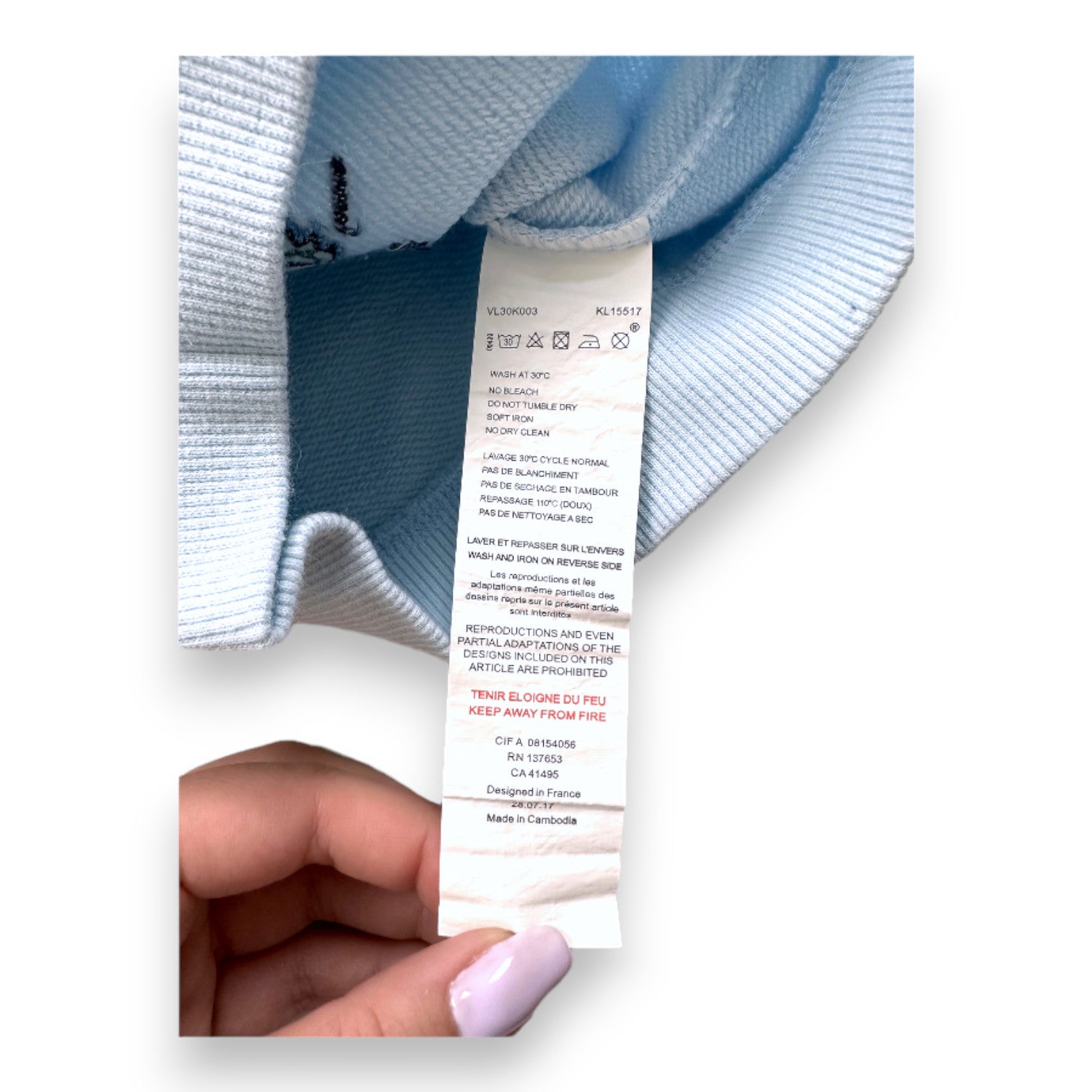 KENZO - Blue sweater with embroidered tiger - 12 months