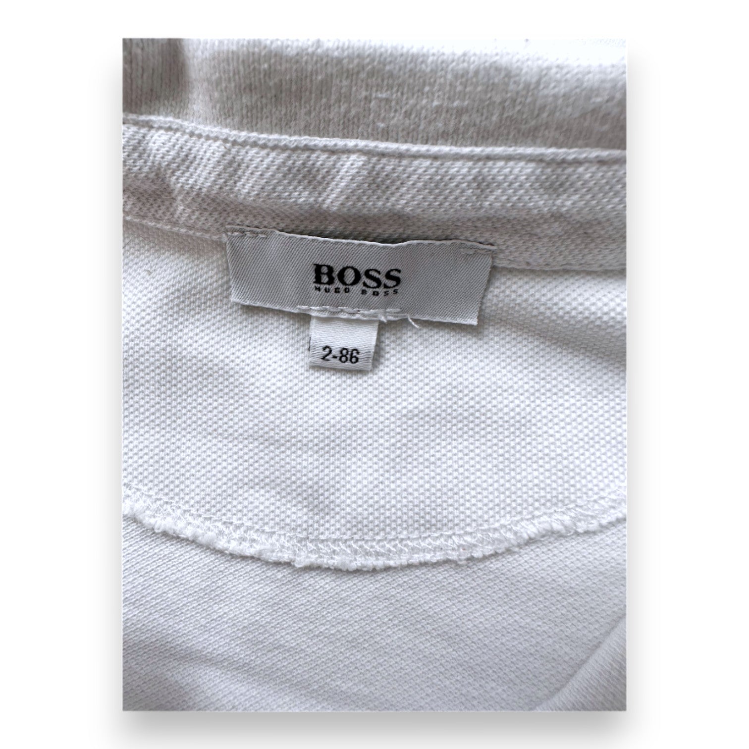 HUGO BOSS - White short-sleeved polo shirt - 2 years
