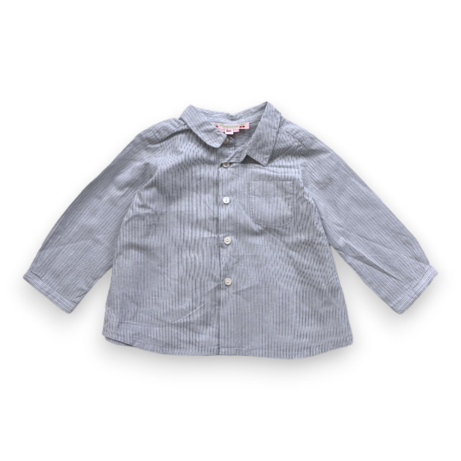 BONPOINT - Blue and white striped shirt - 6 months