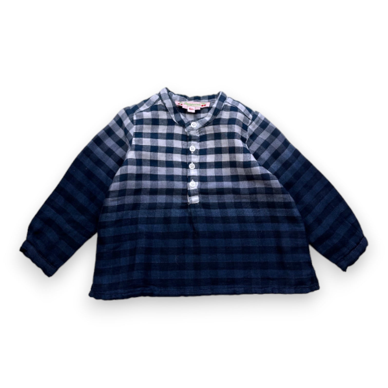 BONPOINT - Blue checked shirt - 6 months